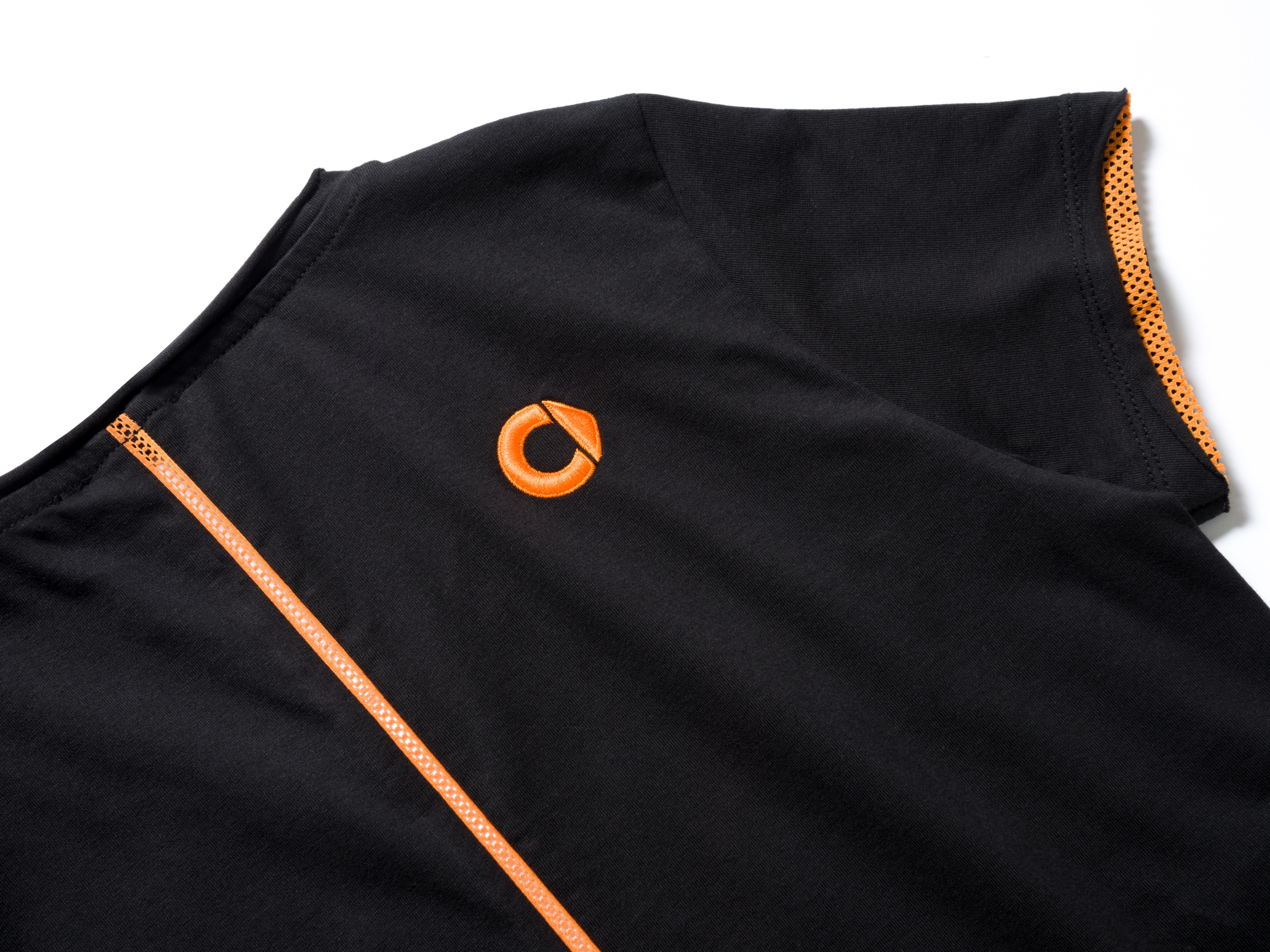 T-Shirt Damen - schwarz / orange, XL