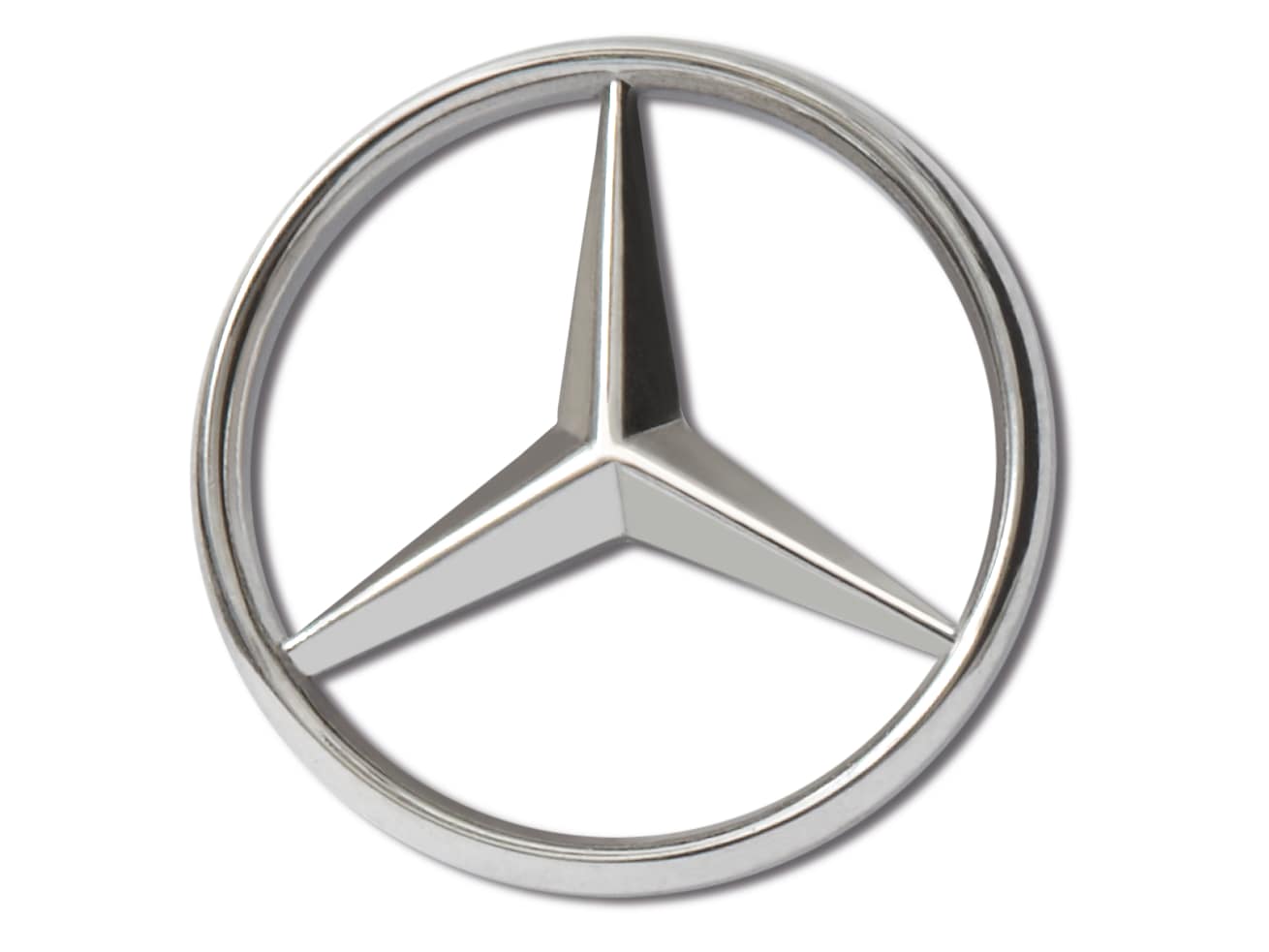 PIN, Mercedes Stern - silberfarben, Edelstahl, poliert