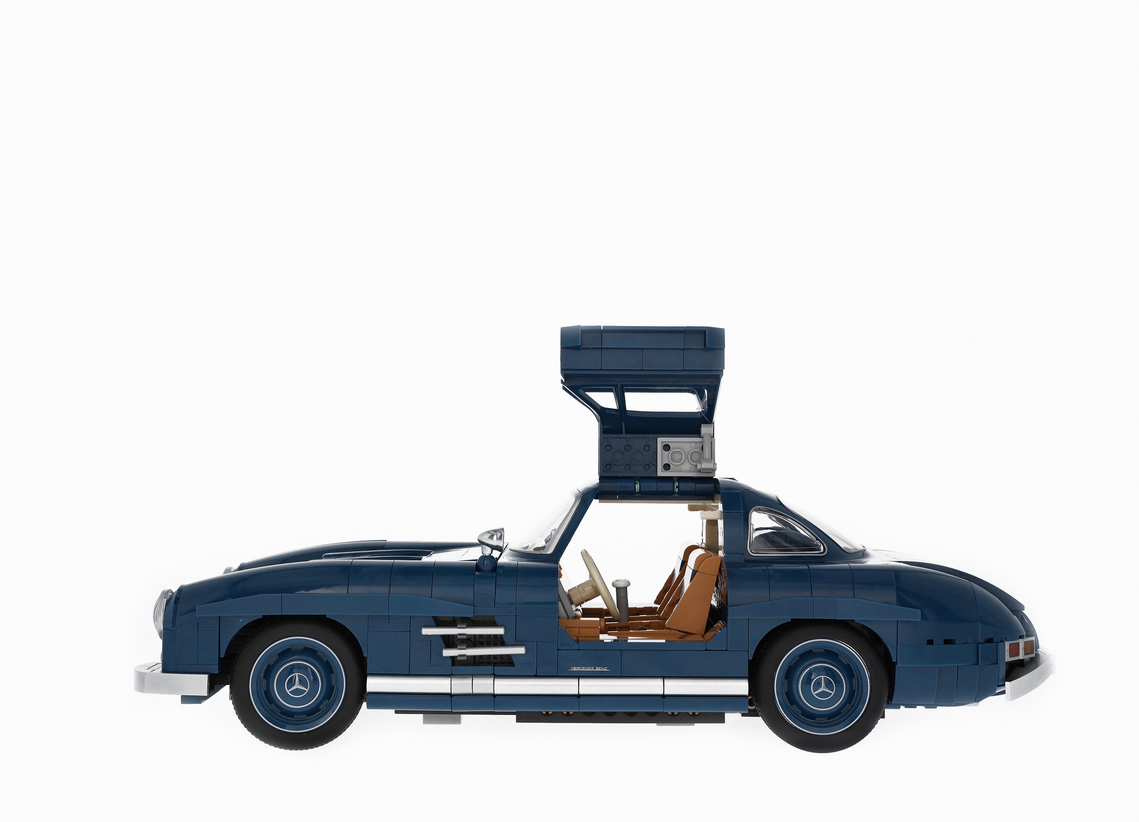 300 SL W 198 (1954-1957), Klemmbaustein Modell - blau, Mattel, 1:12