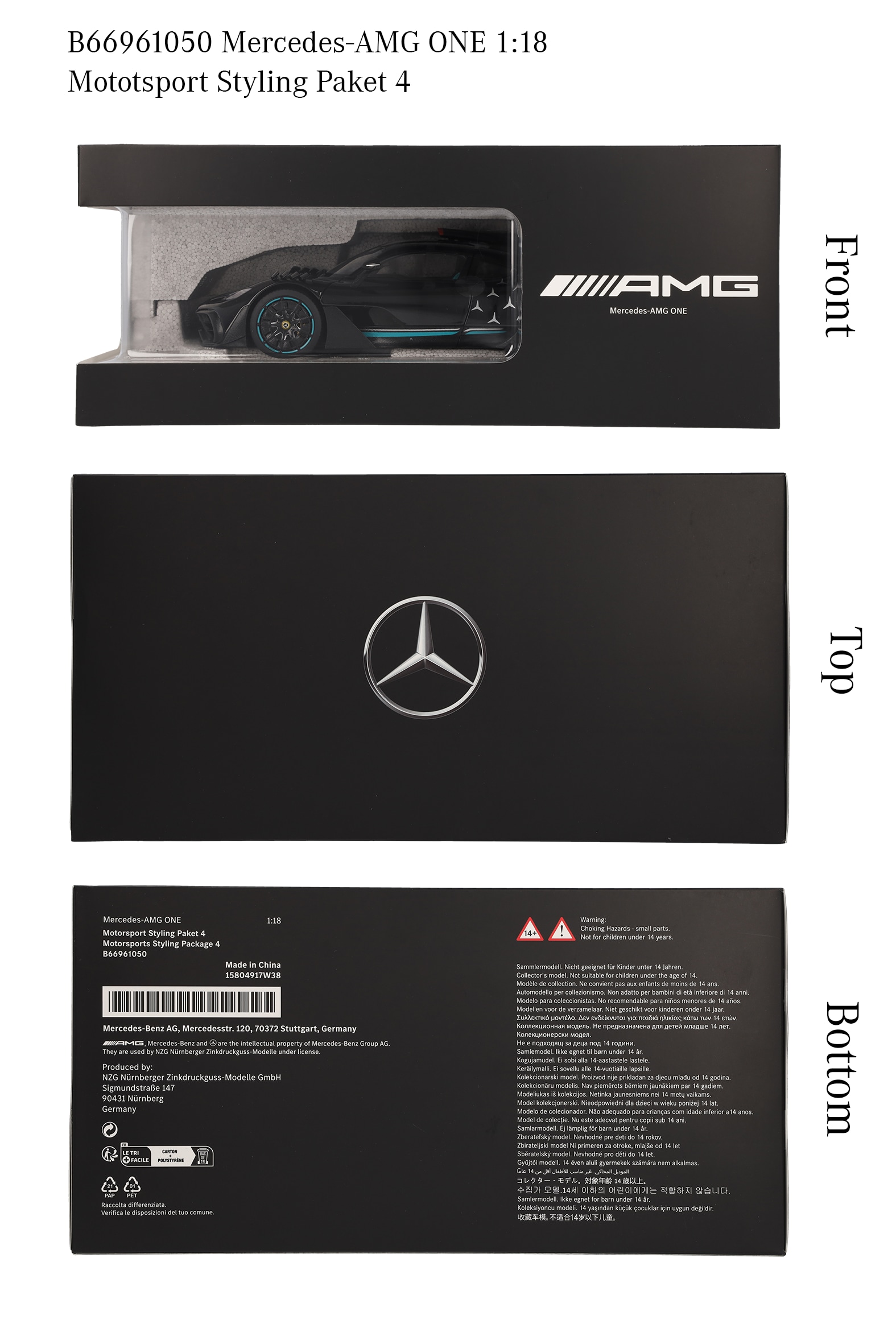 Mercedes-AMG ONE, C298 - obsidianschwarz, NZG, 1:18