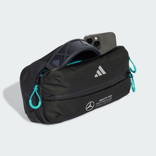 Bauchtasche, Mercedes-AMG F1 - schwarz / türkis, Polyester (recycelt), adidas