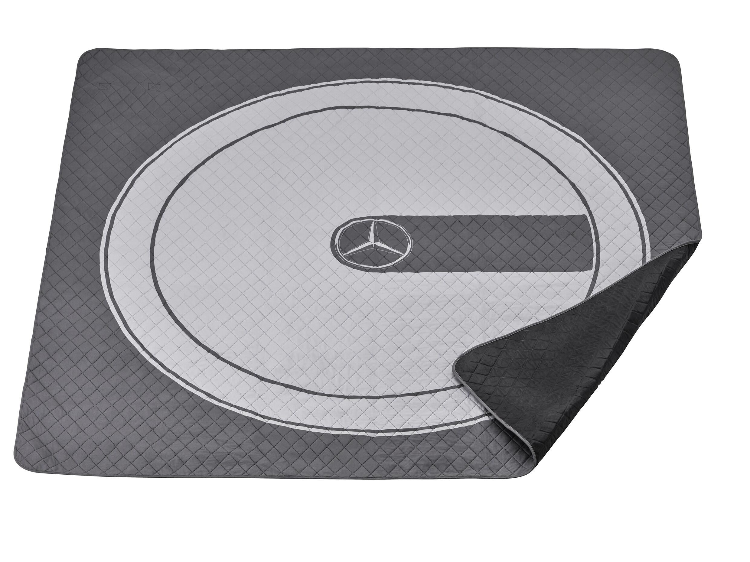 Picknickdecke, G-Klasse - titangrau / hellgrau, Polyester
