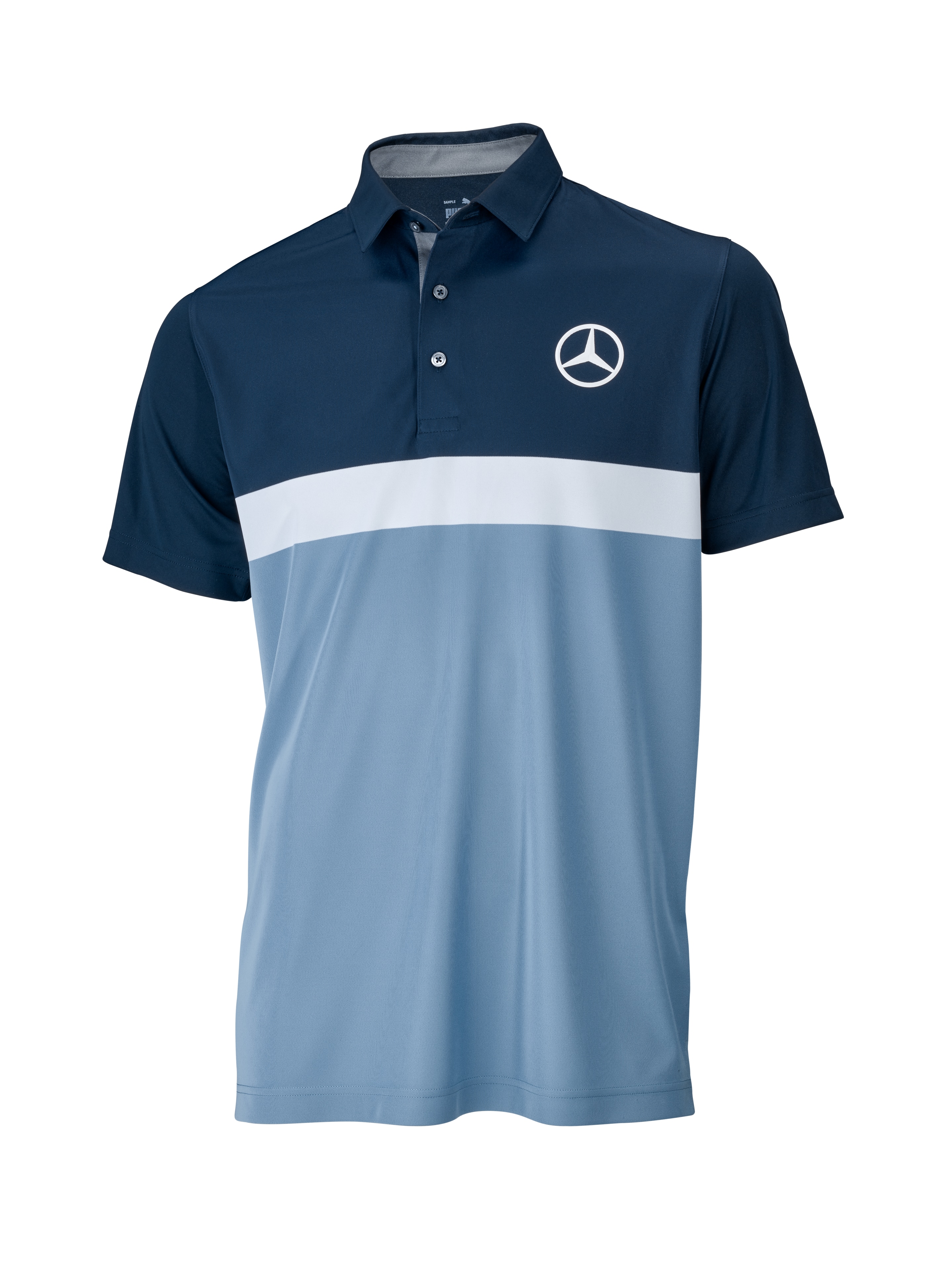 Golf-Poloshirt Herren, Pure Colorblock - navy / Zen Blue / white, XXL