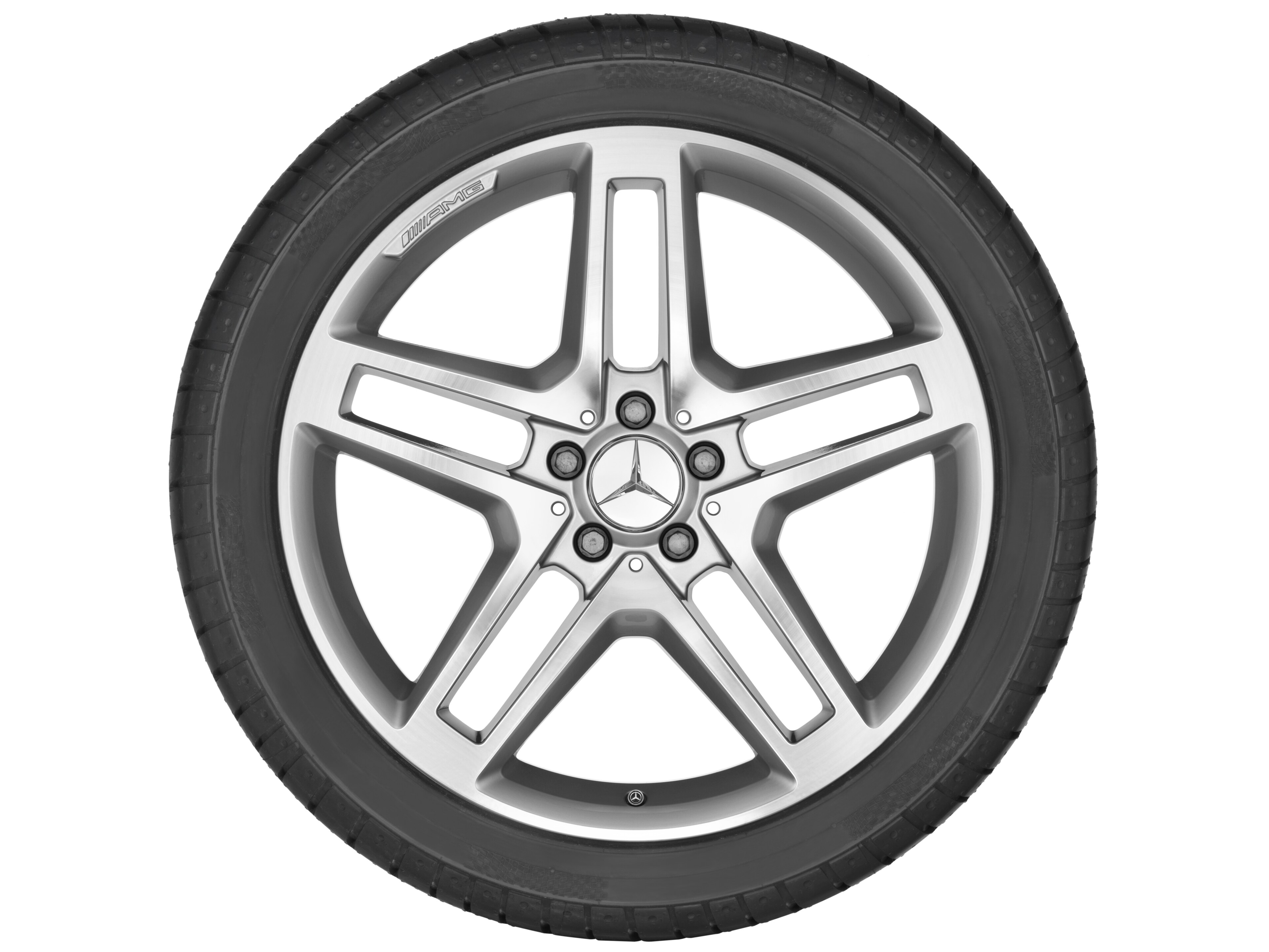 AMG 5-Doppelspeichen-Rad, 50,8 cm (20 Zoll) - 8,5 J x 20 ET 45, silberfarben, glanzgedreht