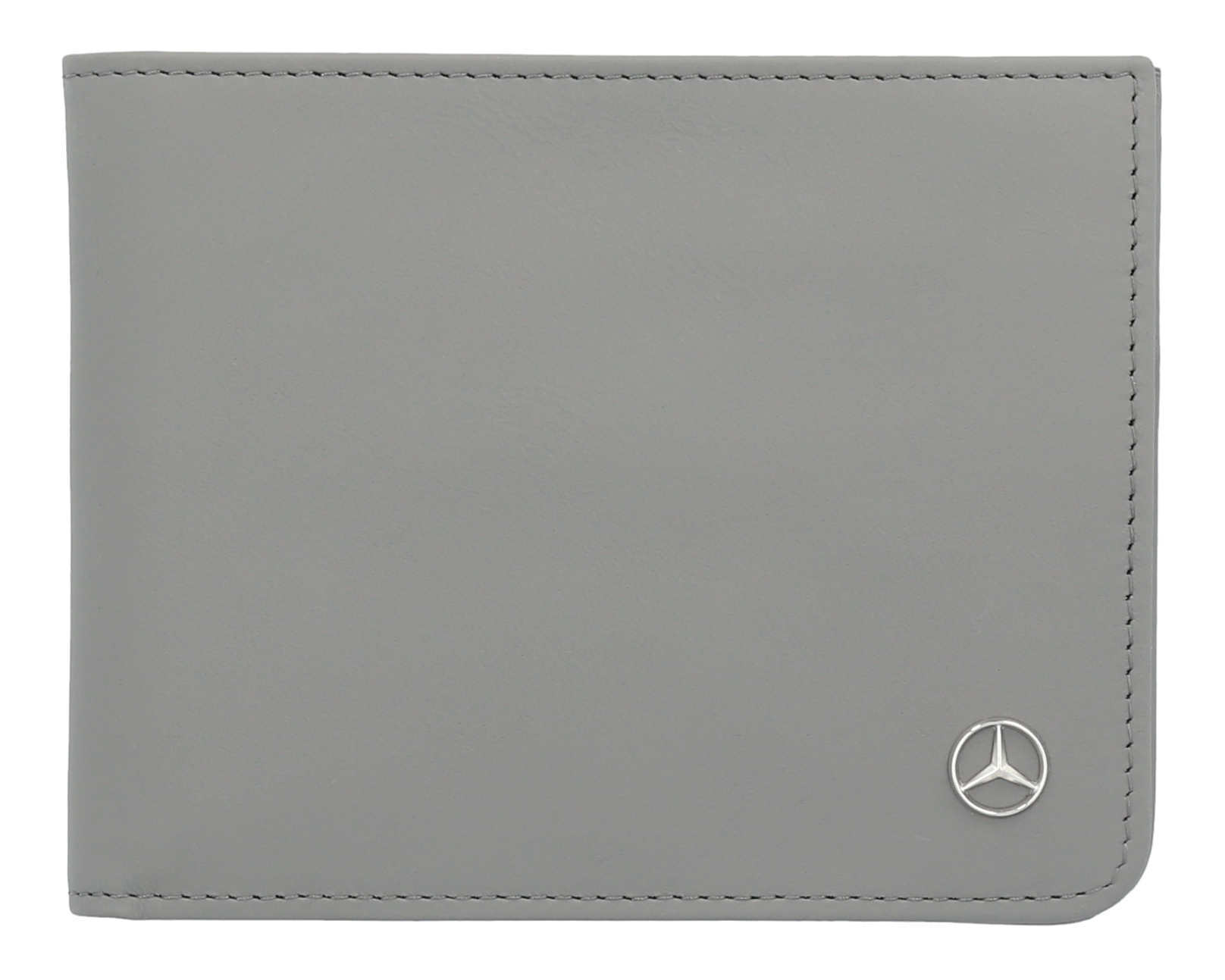 Geldbörse, Fahrzeugleder - silbergrau, Rindleder