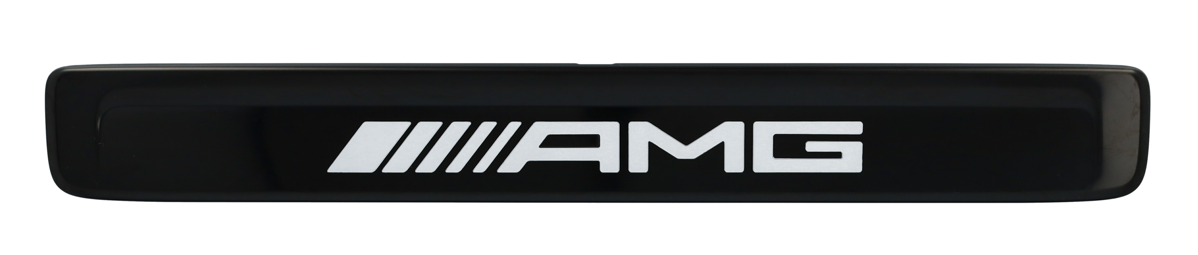 Wechselcover für beleuchtete Einstiegsleiste, AMG, vorne, 2-fach - Edelstahl, schwarz / weiß