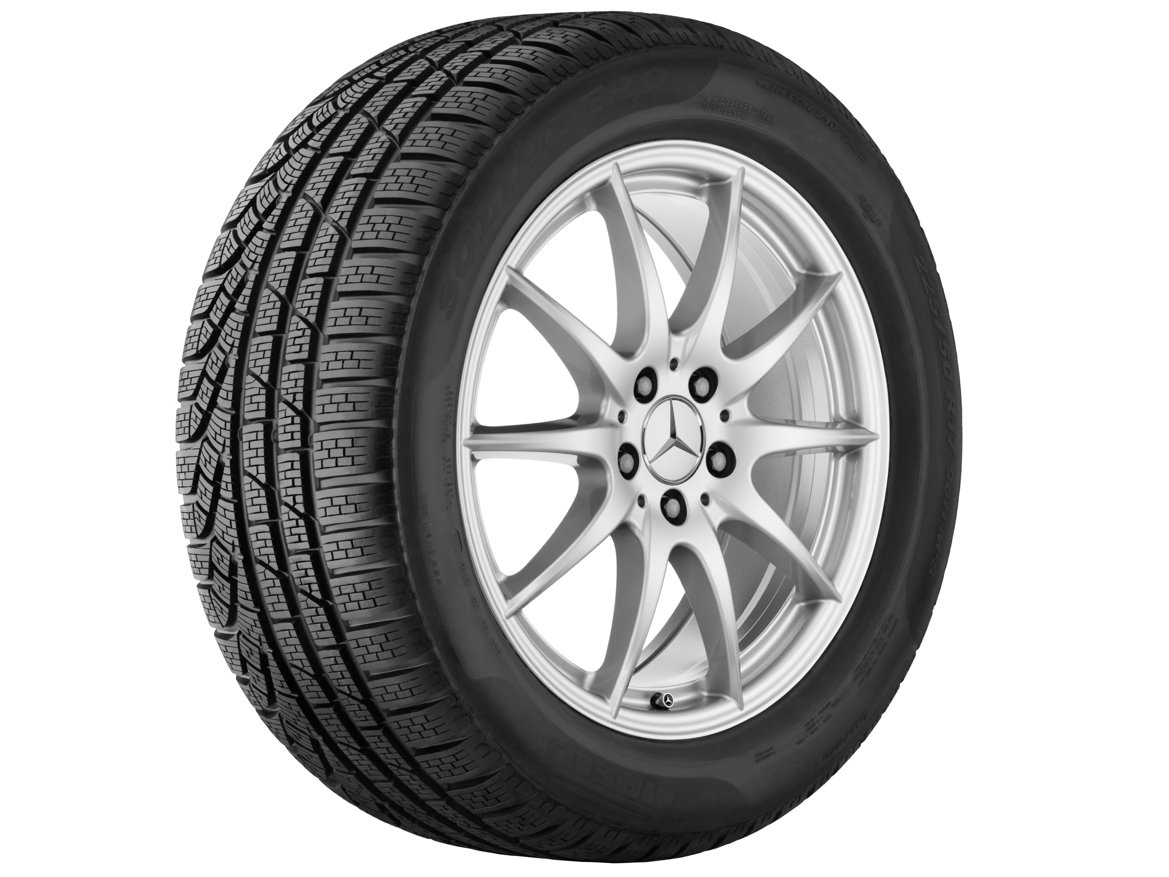 10-Speichen-Rad, 45,7 cm (18 Zoll) - 8 J x 18 ET 56,5, titansilber, lackiert