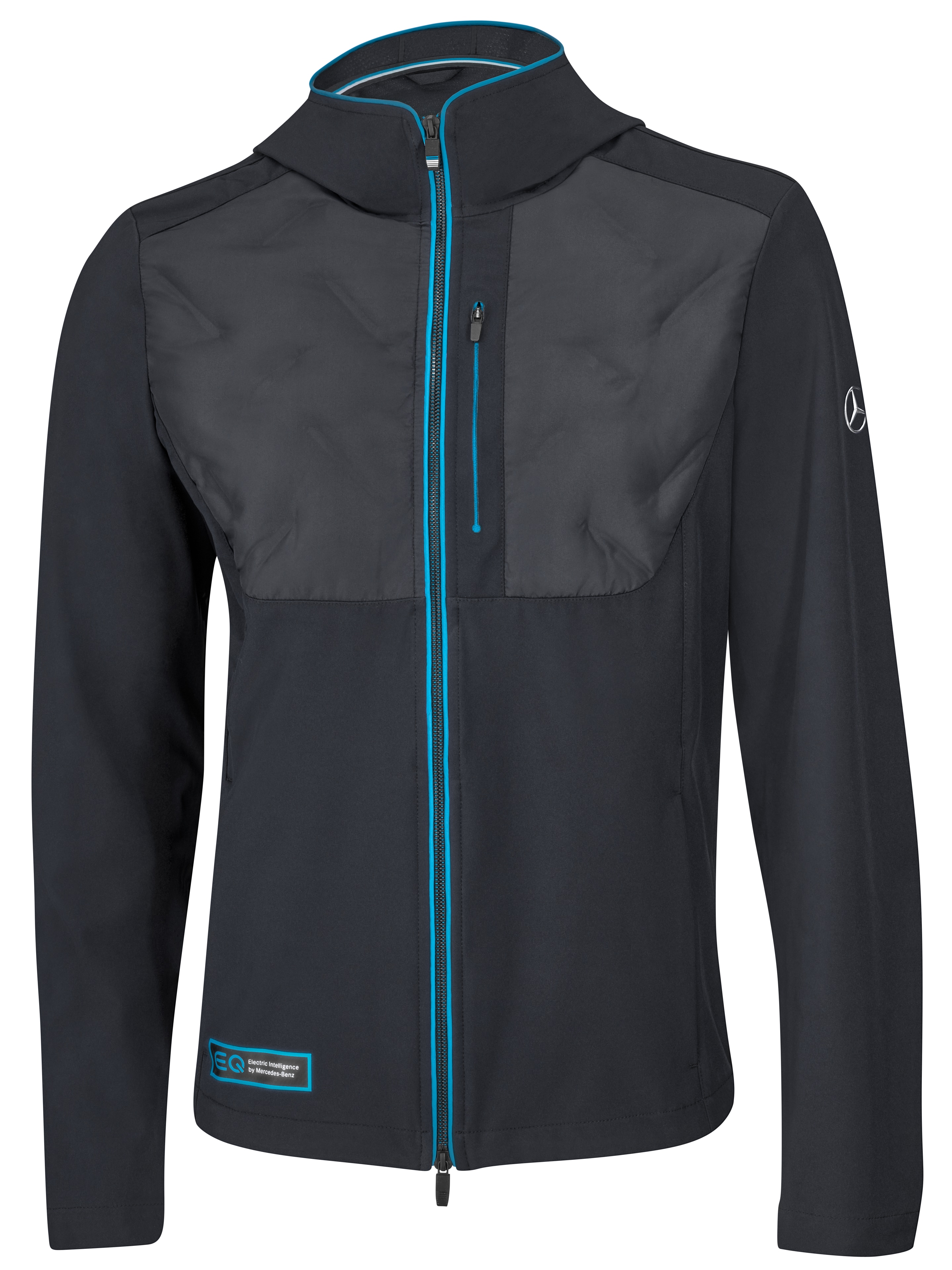 Hybridjacke Herren - schwarz / energyblau, S