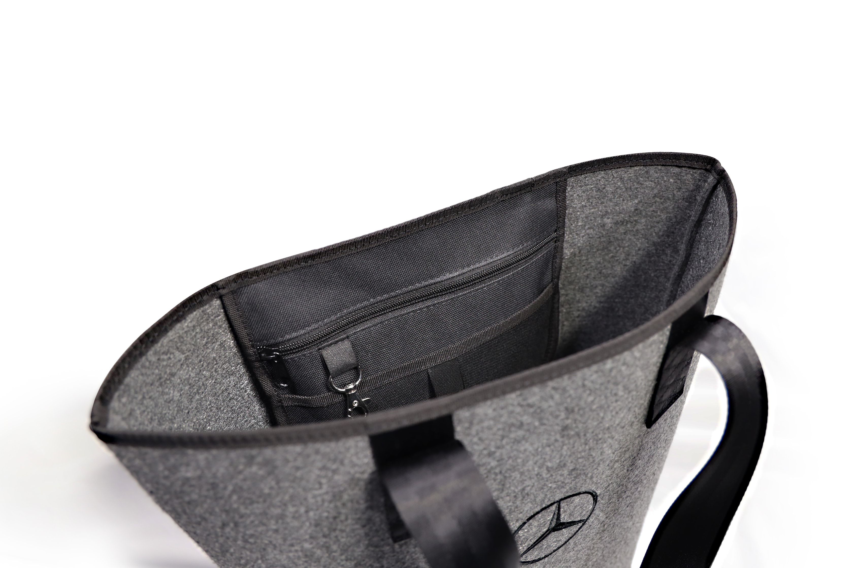 Einkaufstasche - grau / schwarz, Polyester Einkaufstasche - grau / schwarz, Polyester