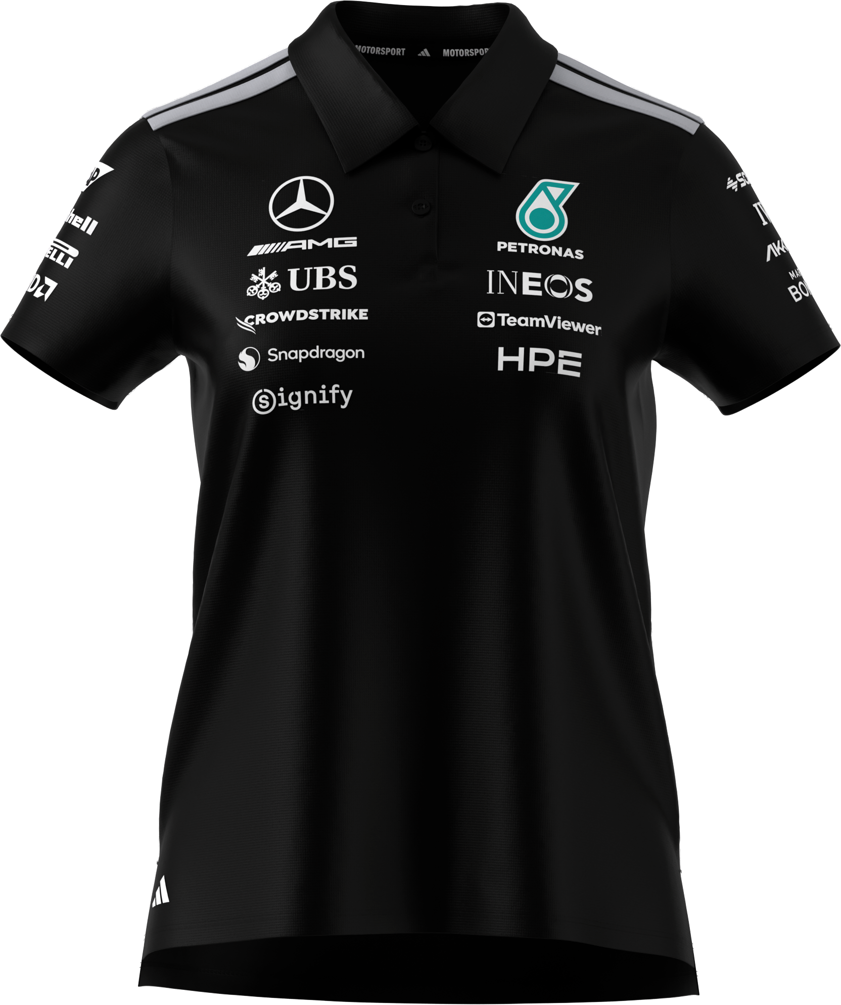 Poloshirt Damen, Team, Mercedes-AMG F1 - schwarz, XS