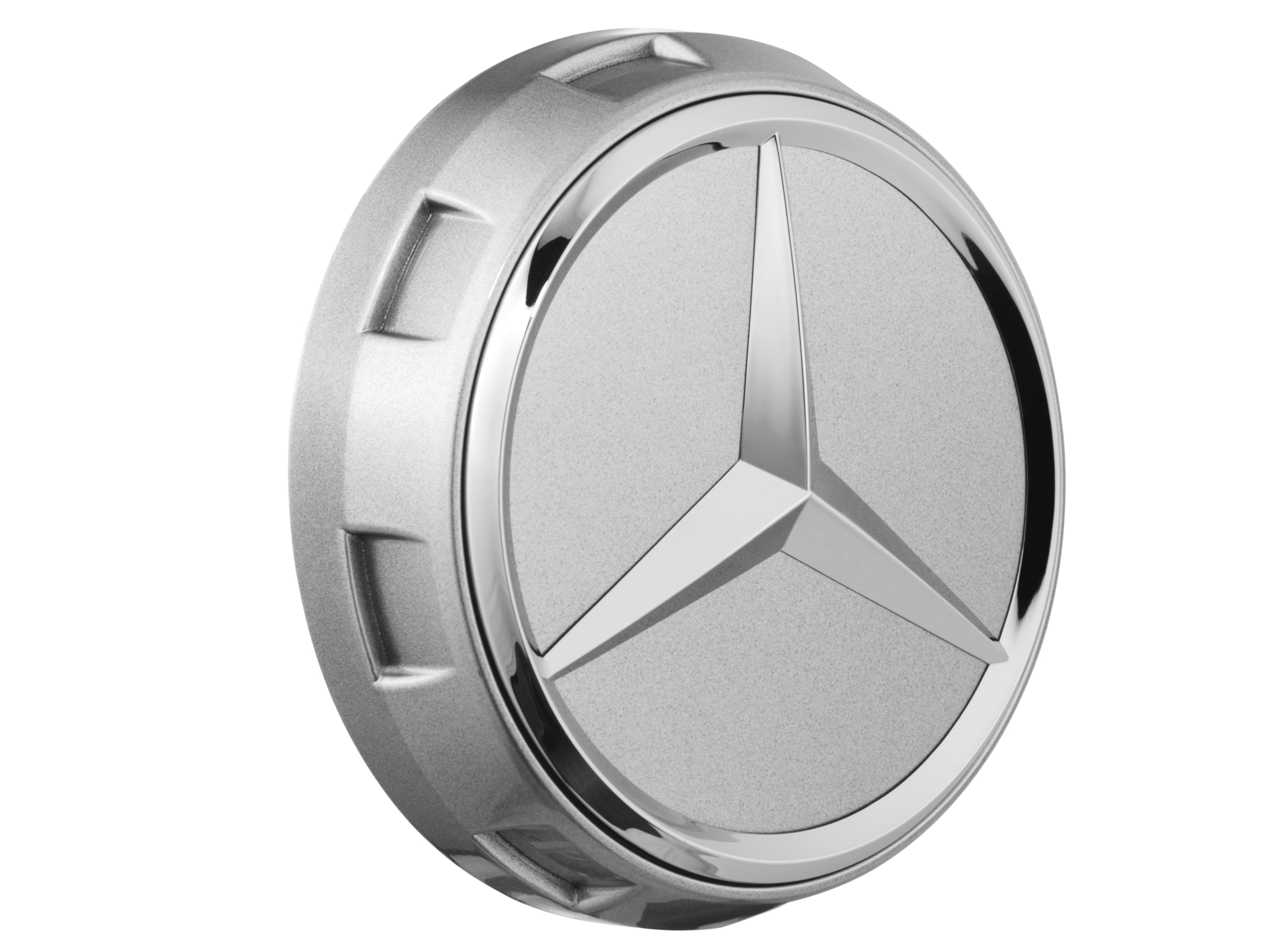 AMG Radnabenabdeckung, im Zentralverschlussdesign, für Zentrierloch-Durchmesser 71,8 mm - chromeshadow dark metallic