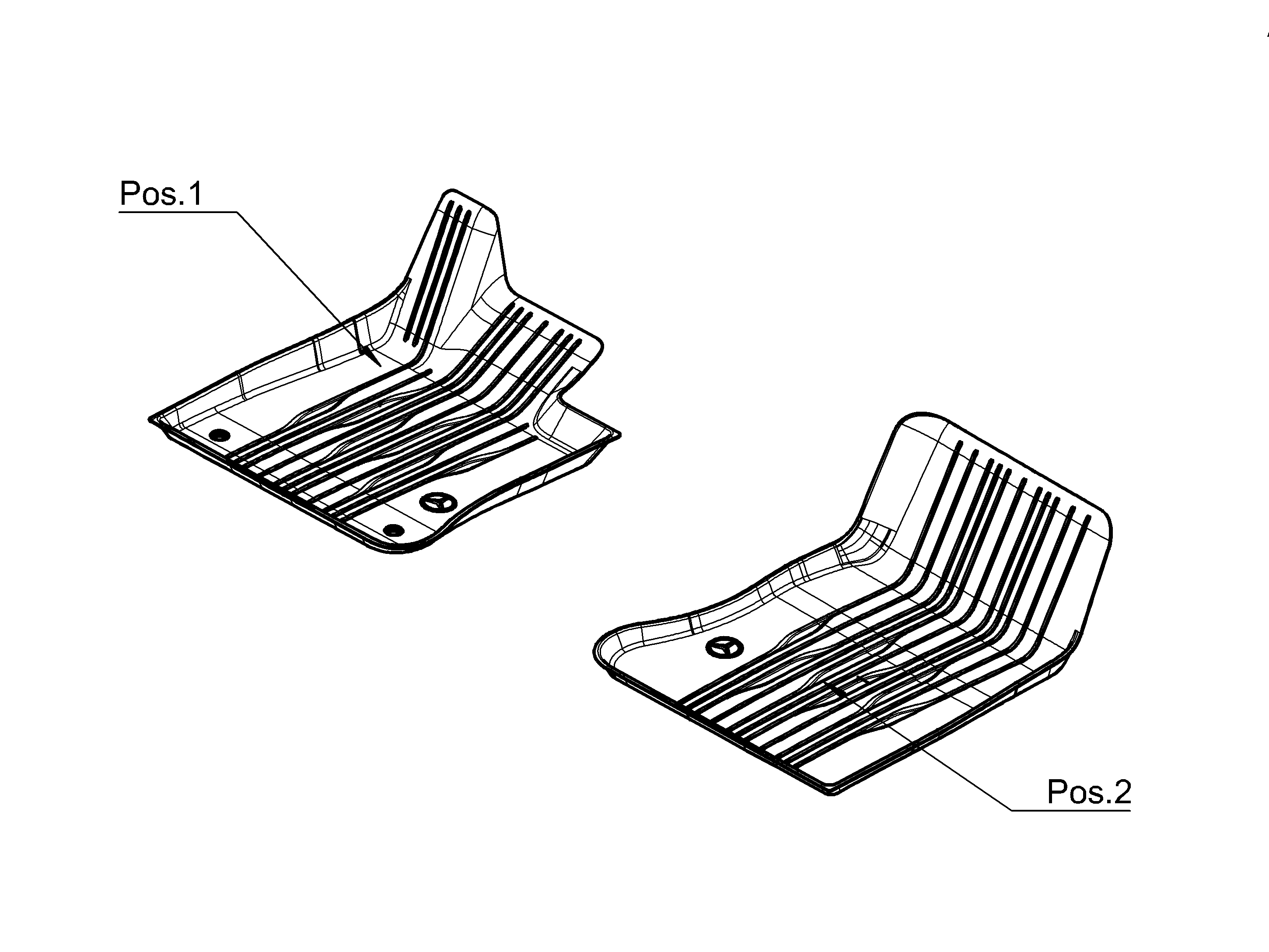 Allwettermatten, Dynamic Lines, Fahrer-/Beifahrermatte, 2-teilig - LL, schwarz Allwettermatten, Dynamic Lines, Fahrer-/Beifahrermatte, 2-teilig - LL, schwarz
