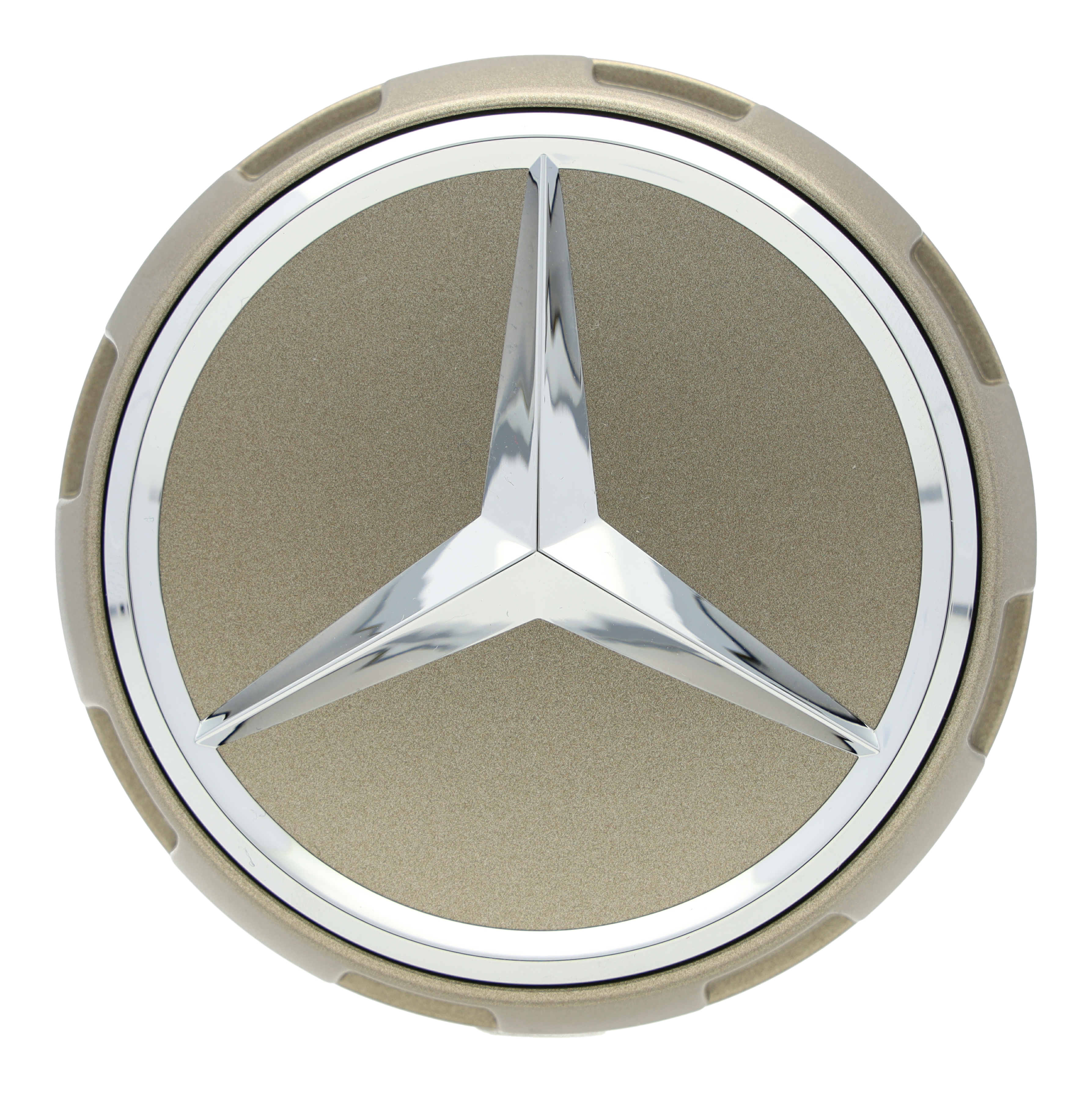 AMG Radnabenabdeckung, im Zentralverschlussdesign, für Zentrierloch-Durchmesser 71,8 mm - goldfarben