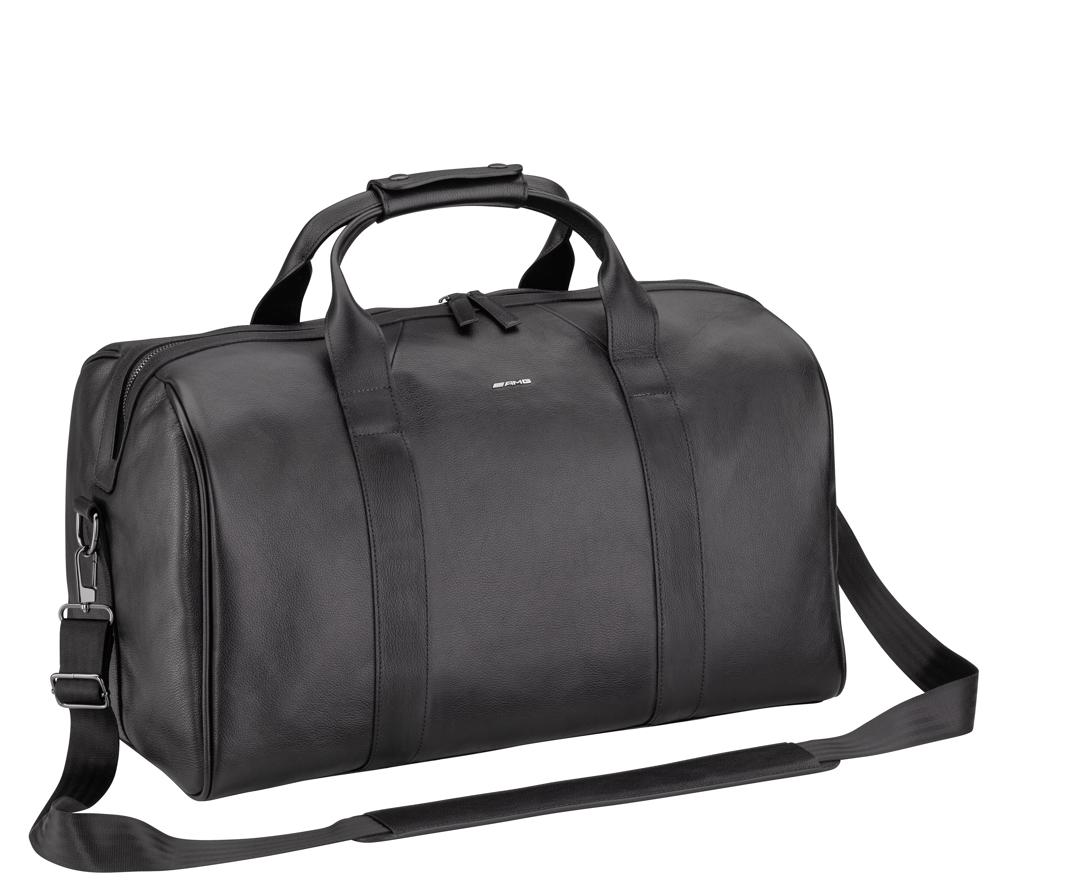 AMG Weekender - schwarz, Rindleder / Polyester