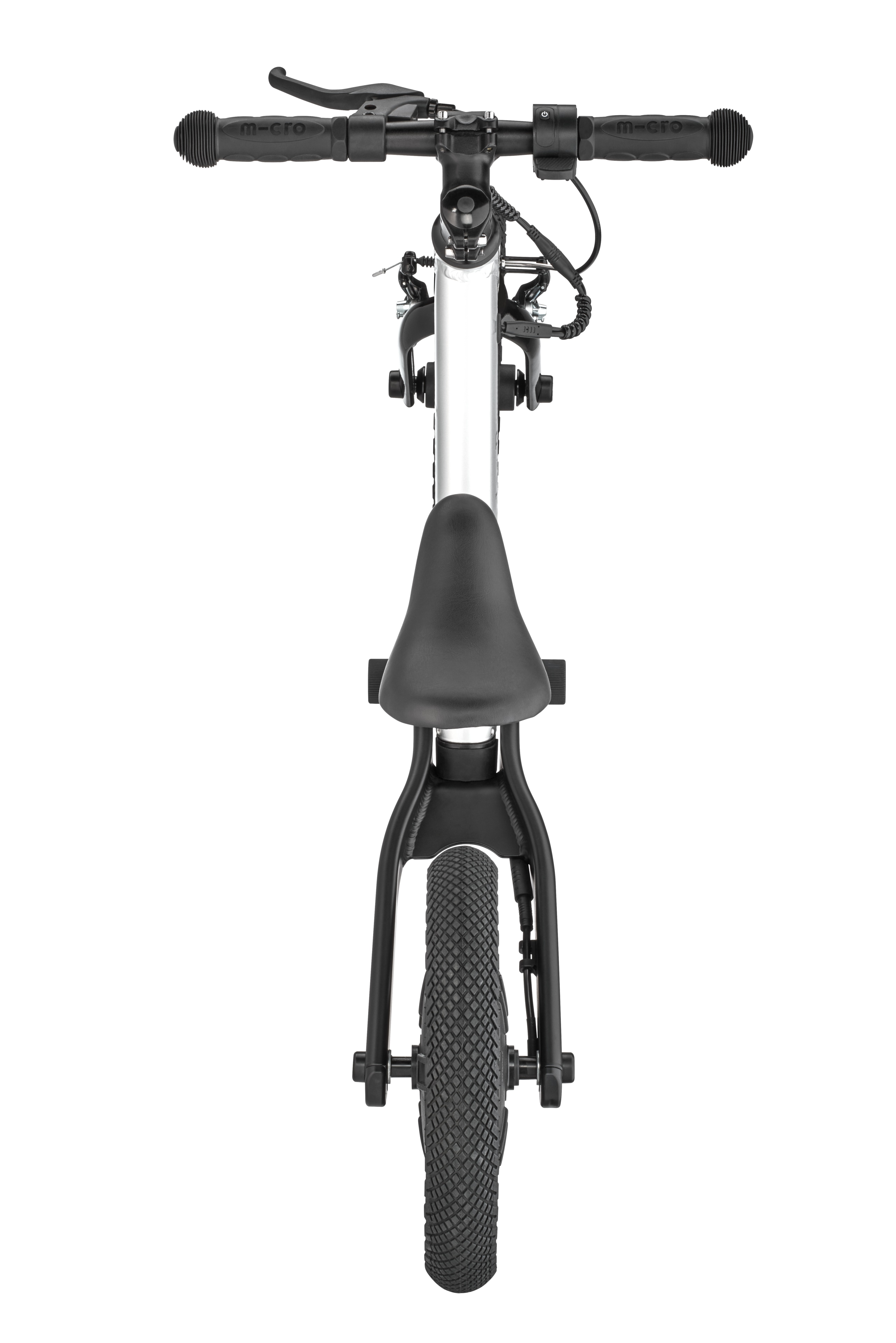 Laufrad Kinder, E-Balance - silberfarben, Aluminium, Micro Mobility