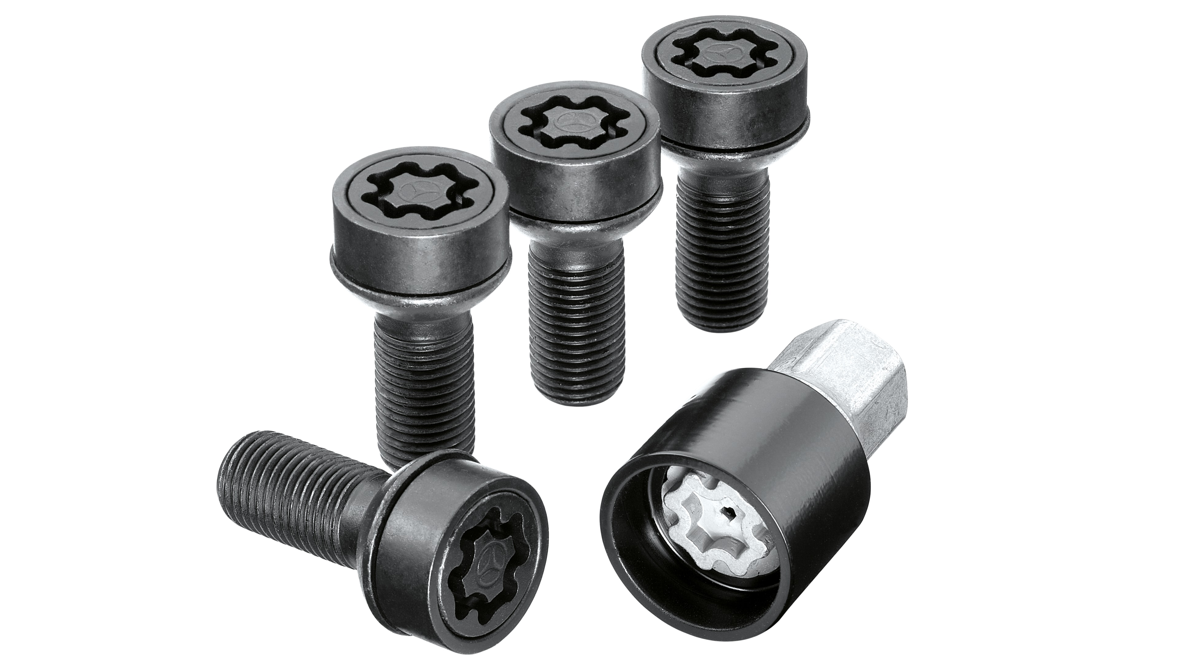 Radsicherungssatz, M14 x 1,5 x 27 - schwarz