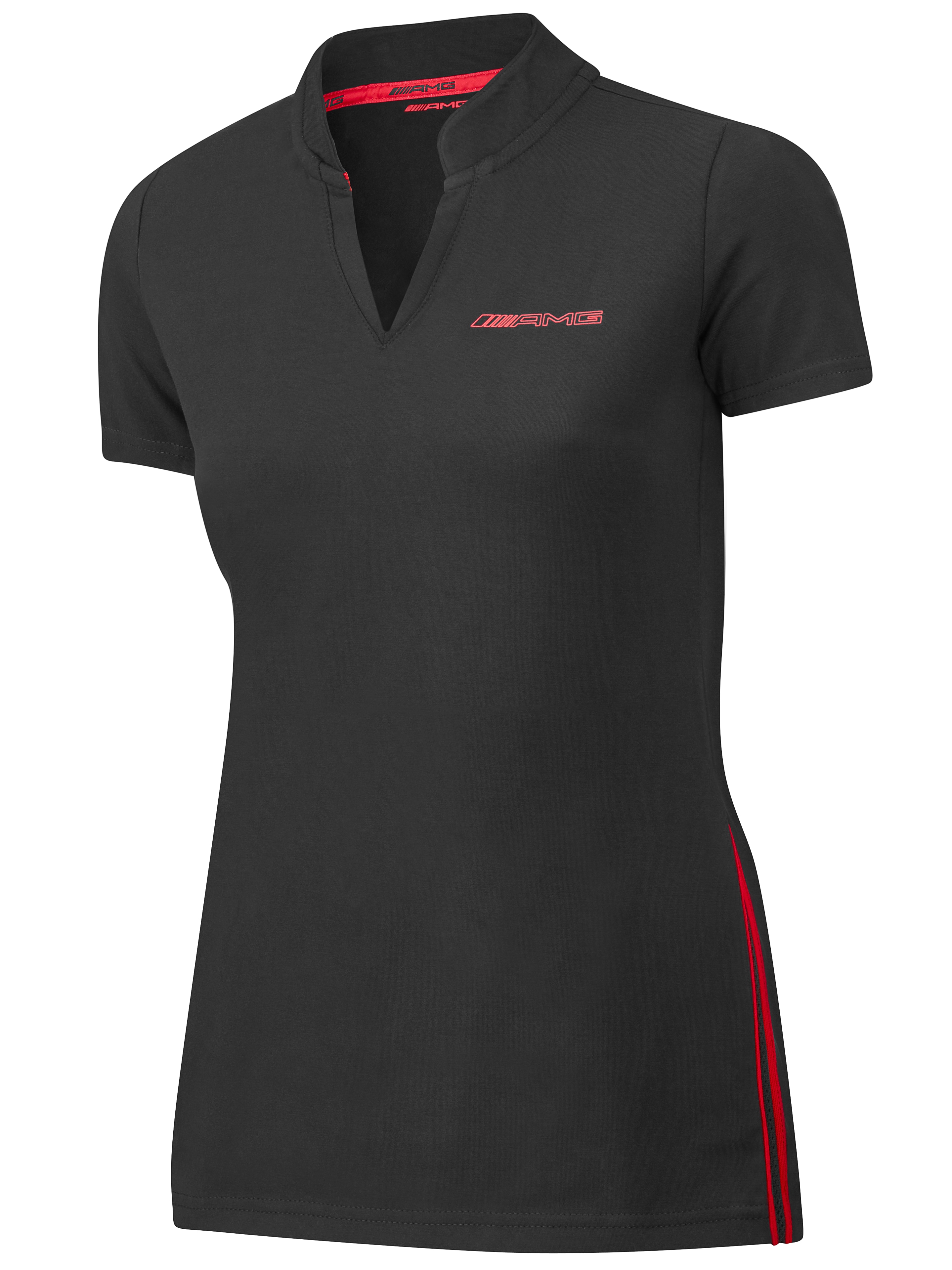 AMG Poloshirt Damen - schwarz / rot, XL