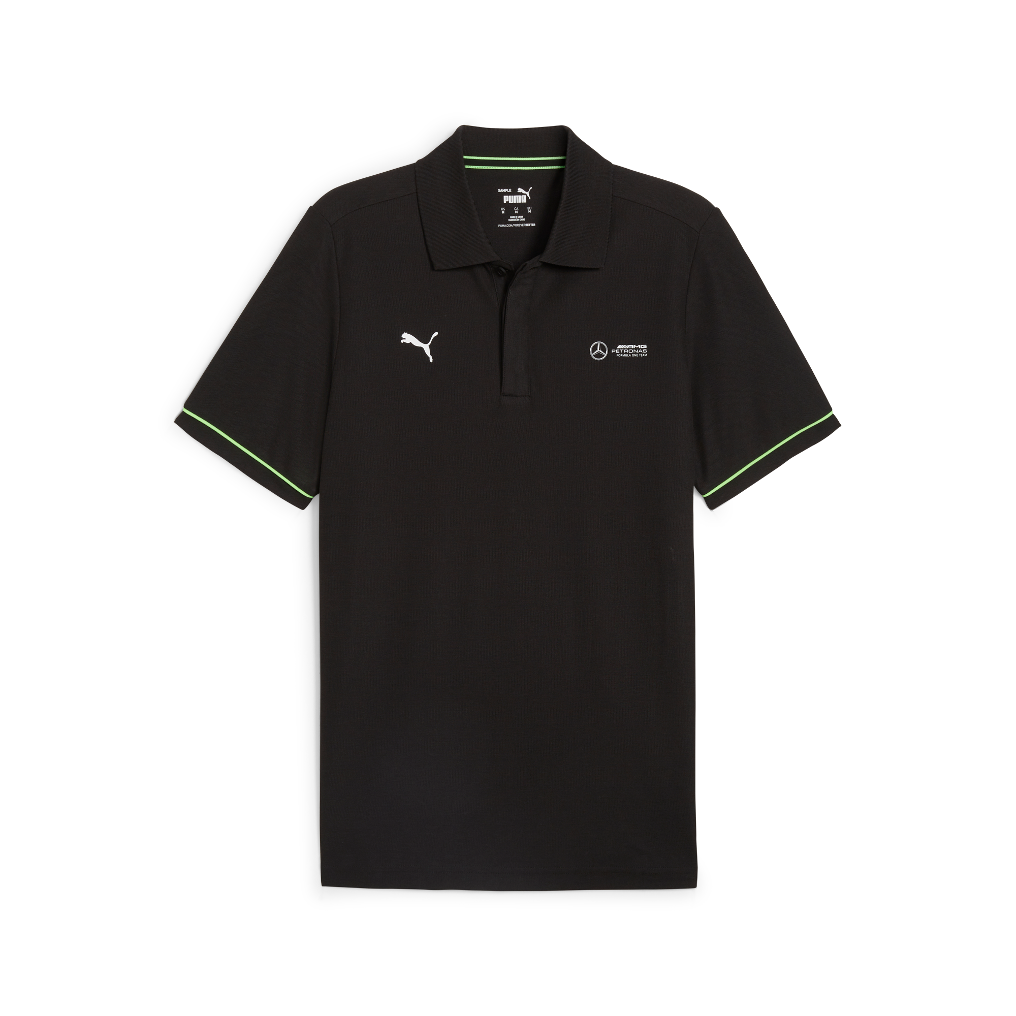 Poloshirt Herren, Mercedes-AMG F1 - schwarz, XS