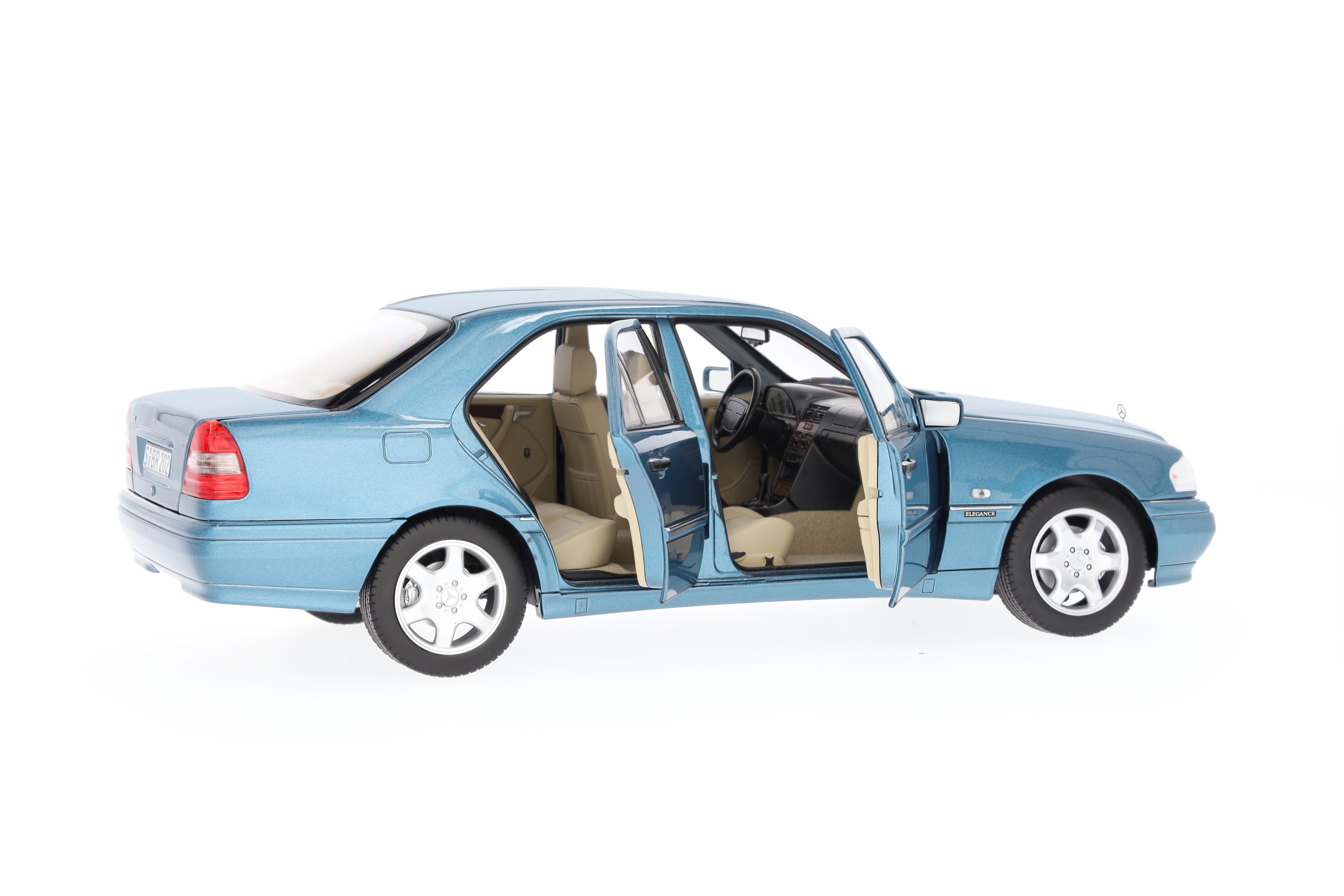 C 200 Limousine W 202 (1997-2001) - aquamarinblau, Norev, 1:18