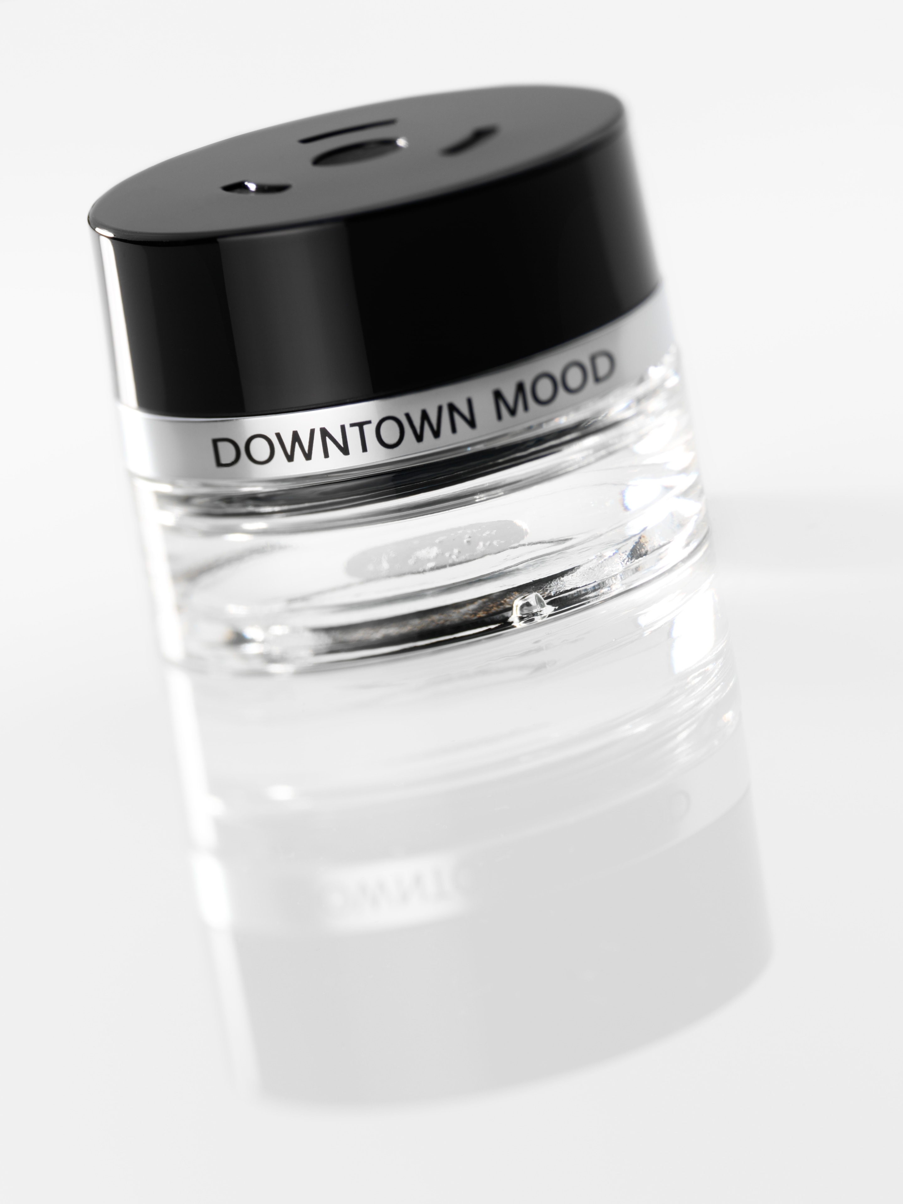 Flakon, DOWNTOWN MOOD - transparent / schwarz, Glas, 15 ml