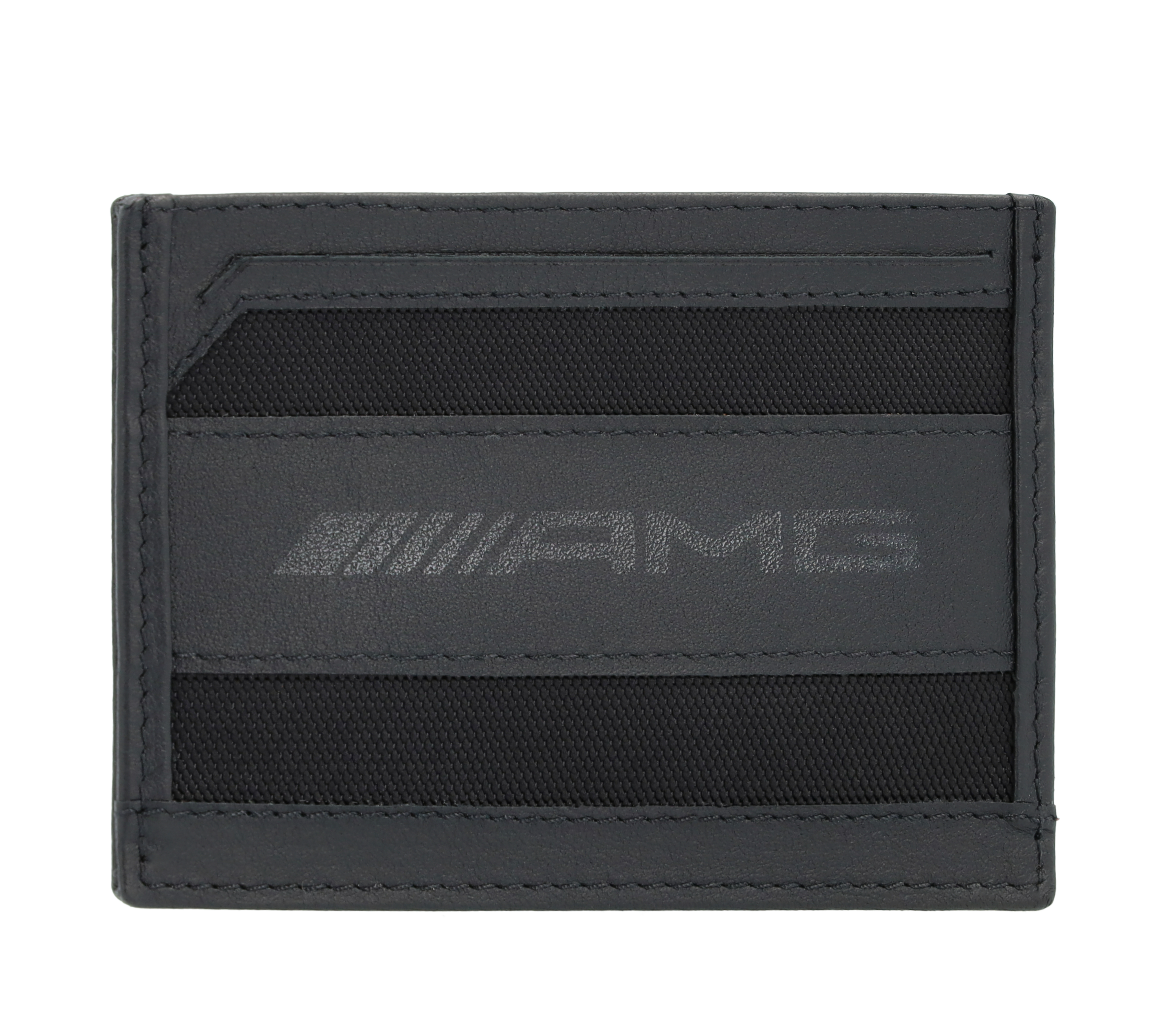 AMG Kreditkartenetui - schwarz, Rindleder / Nylon AMG Kreditkartenetui - schwarz, Rindleder / Nylon