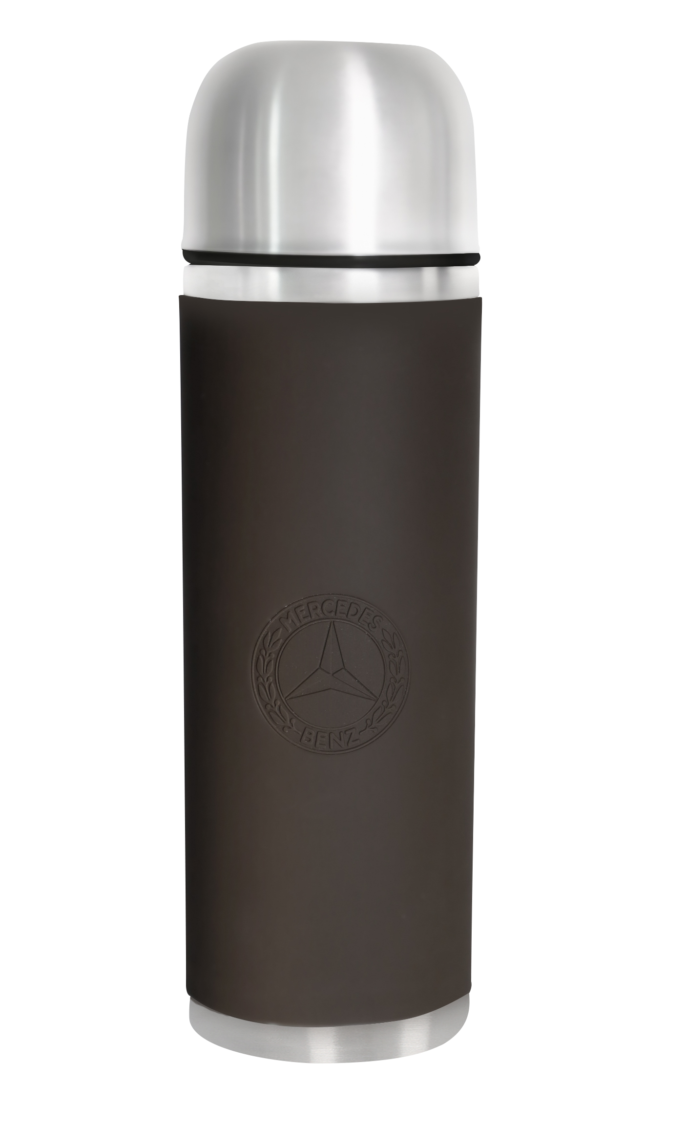 Isolierflasche - braun, Edelstahl / Silikon / Kunststoff, emsa, 1000 ml