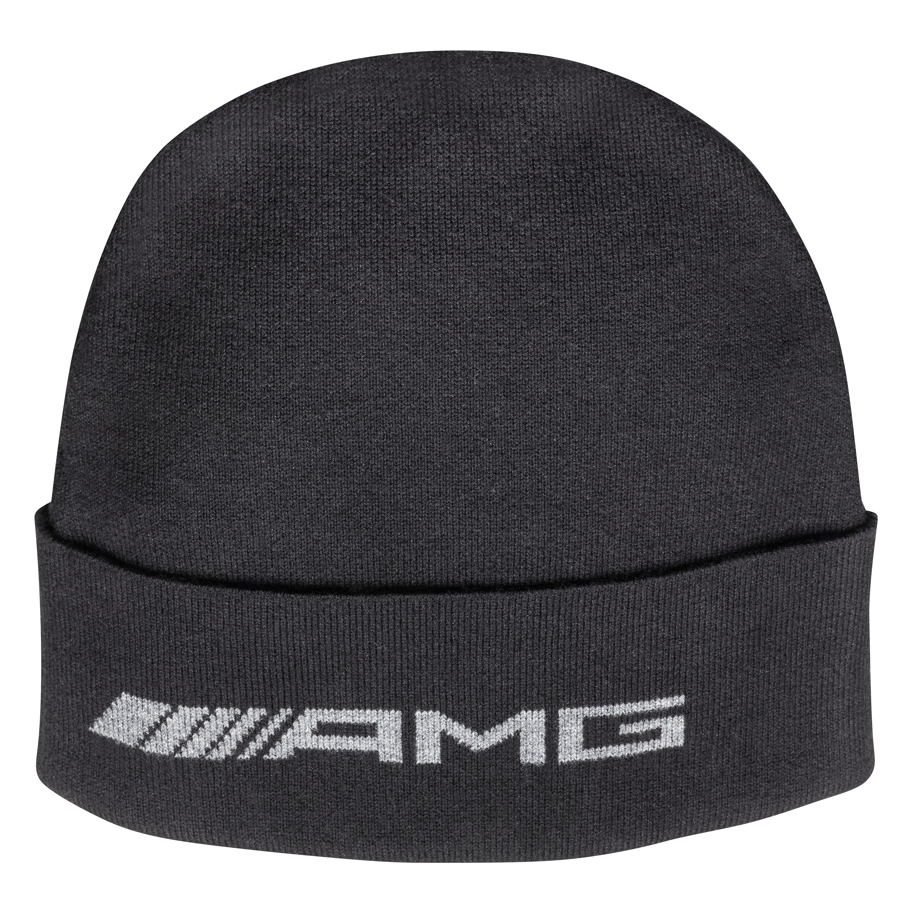 AMG Strickmütze, Unisex - schwarz, Baumwolle (Bio) / Wolle (Merinowolle) / Polyamid