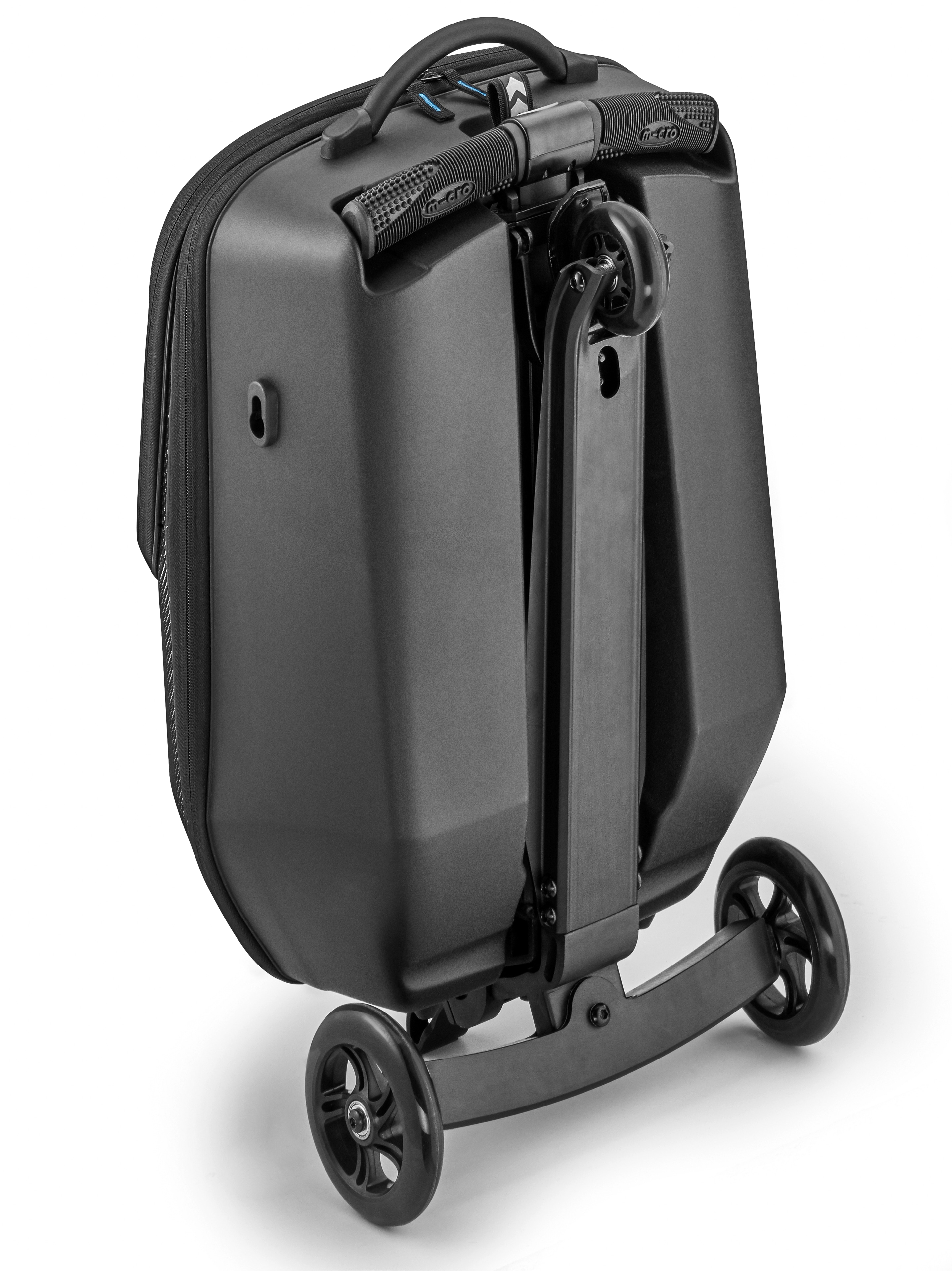 Tretroller Koffer, Micro Luggage 4.0 - schwarz, Aluminium / Nylon, Micro Mobility