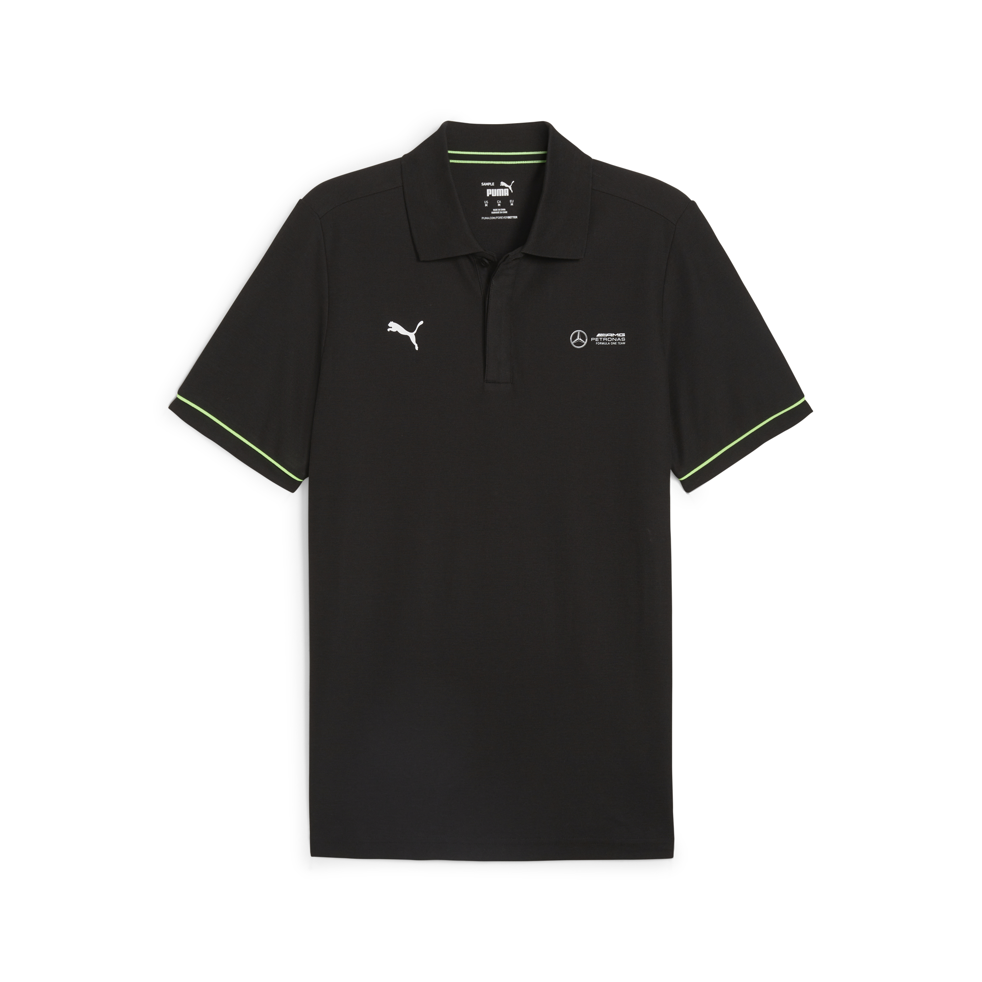 Poloshirt Herren, Mercedes-AMG F1 - schwarz, S