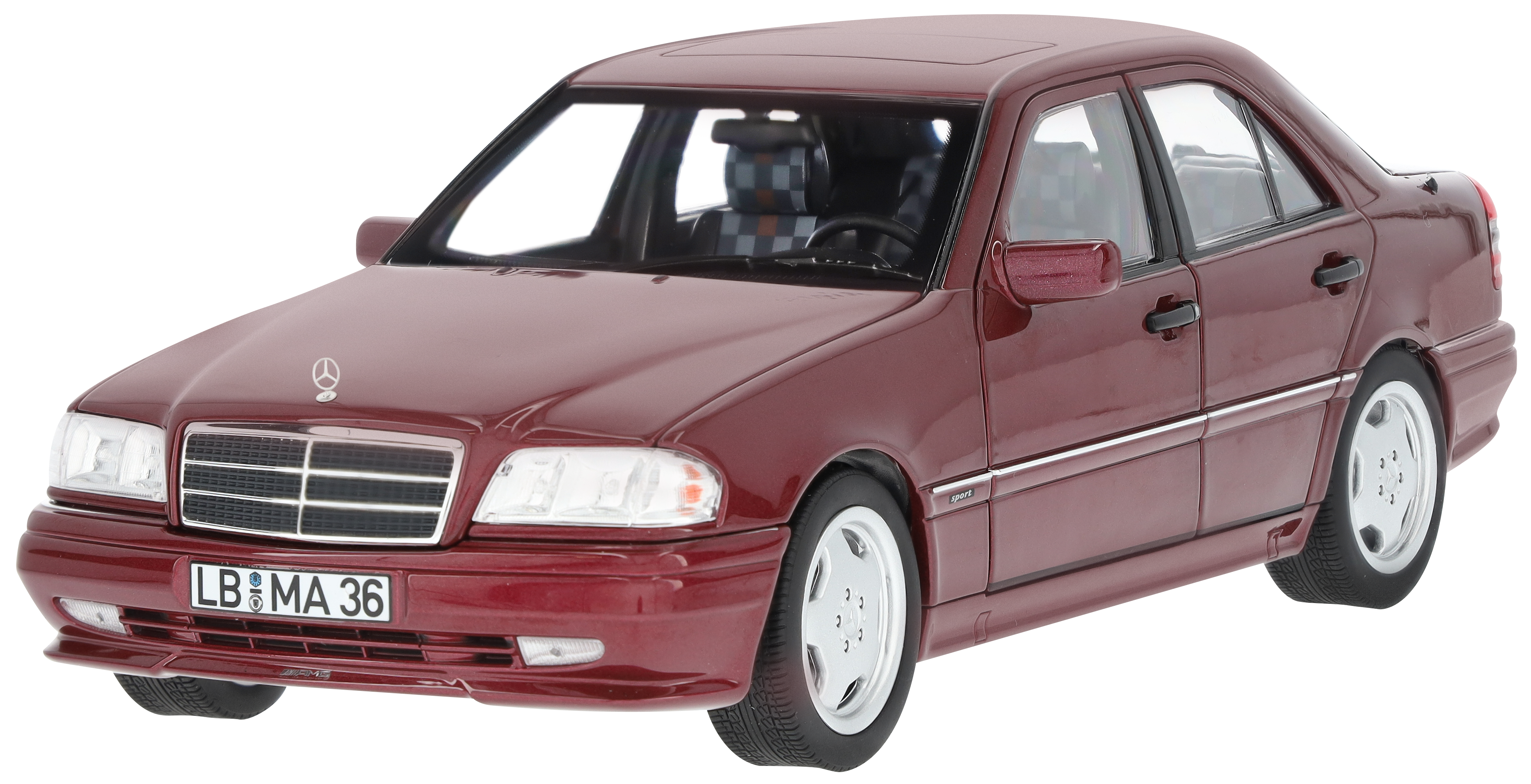 C 36 AMG Limousine W 202 (1993-1997) - almandinrot, Norev, 1:18 C 36 AMG Limousine W 202 (1993-1997) - almandinrot, Norev, 1:18