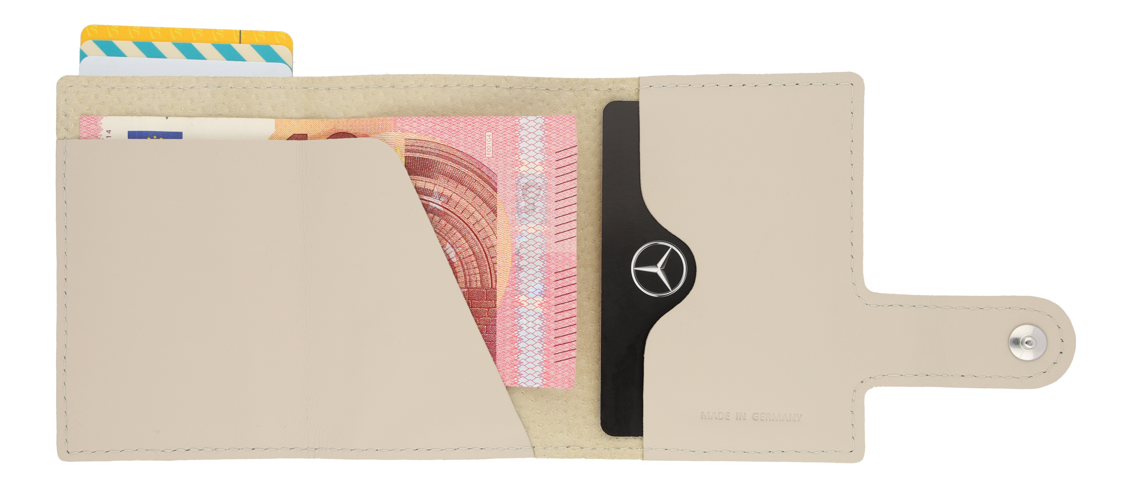 Mini-Geldbörse, Upcycling - macchiatobeige, Rindleder Mini-Geldbörse, Upcycling - macchiatobeige, Rindleder