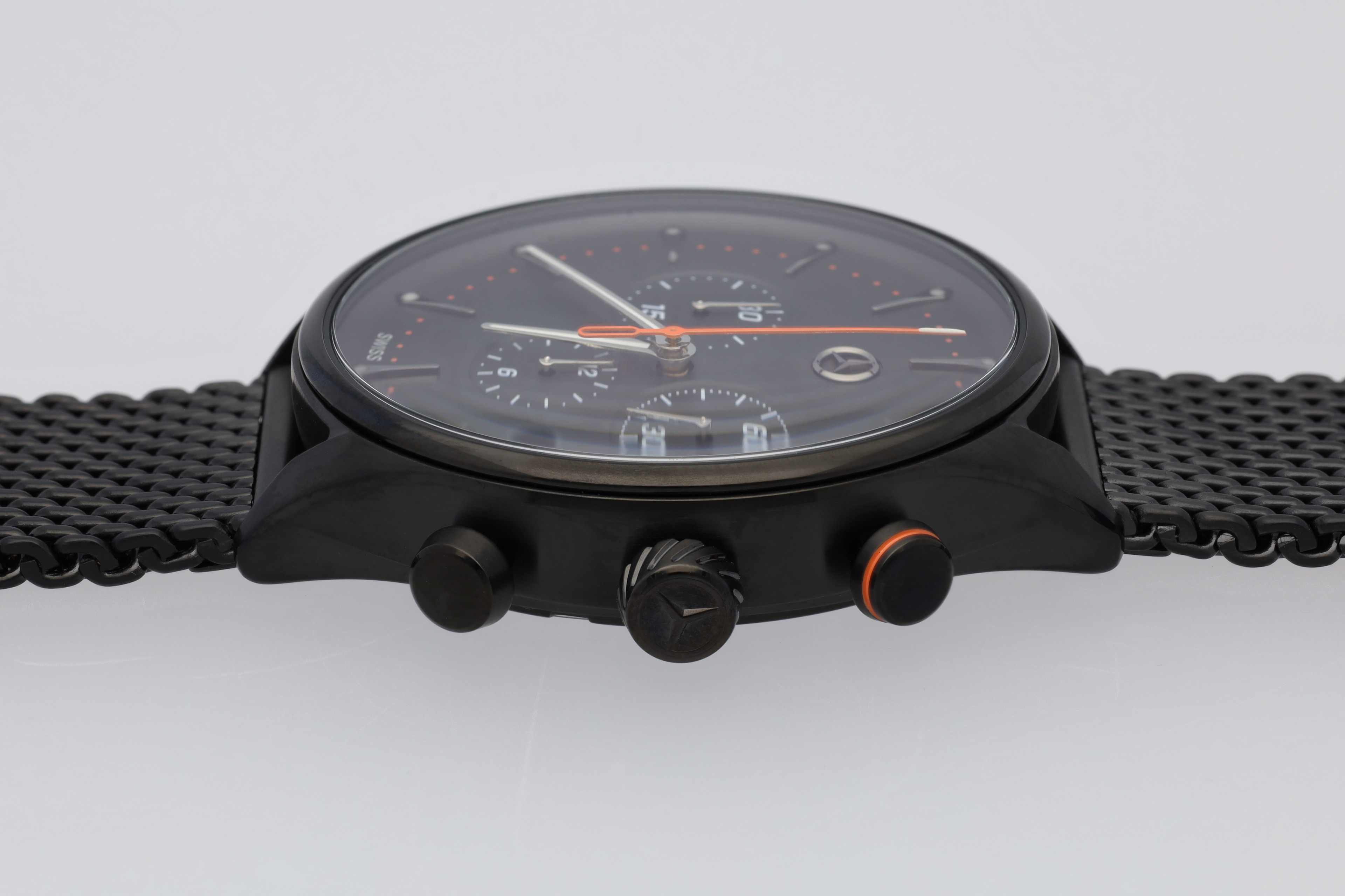 Armbanduhr Herren, Sport Fashion - schwarz / orange, Edelstahl Armbanduhr Herren, Sport Fashion - schwarz / orange, Edelstahl
