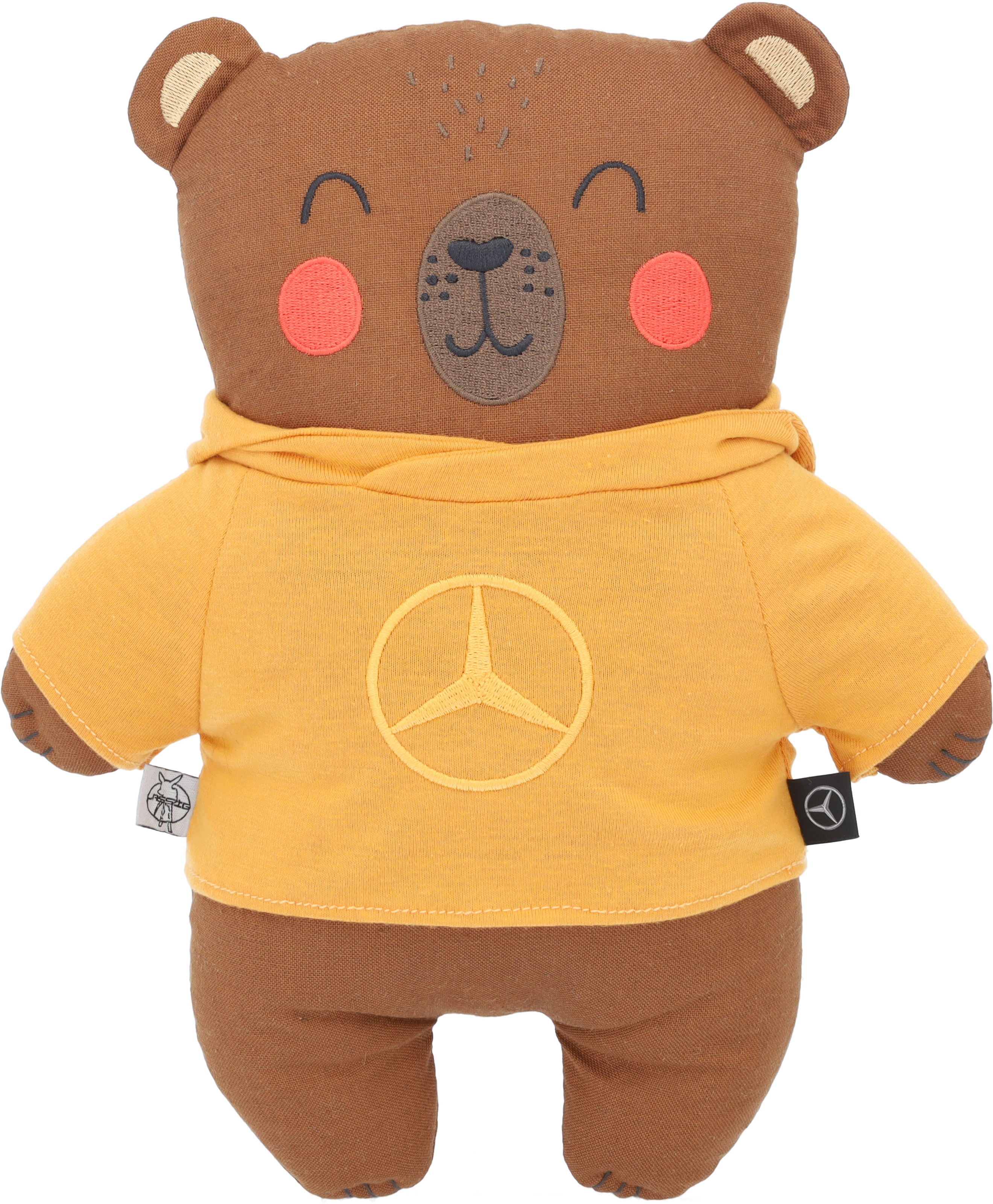 Kuschelbär - braun / orange, Baumwolle / Leinen, Lässig