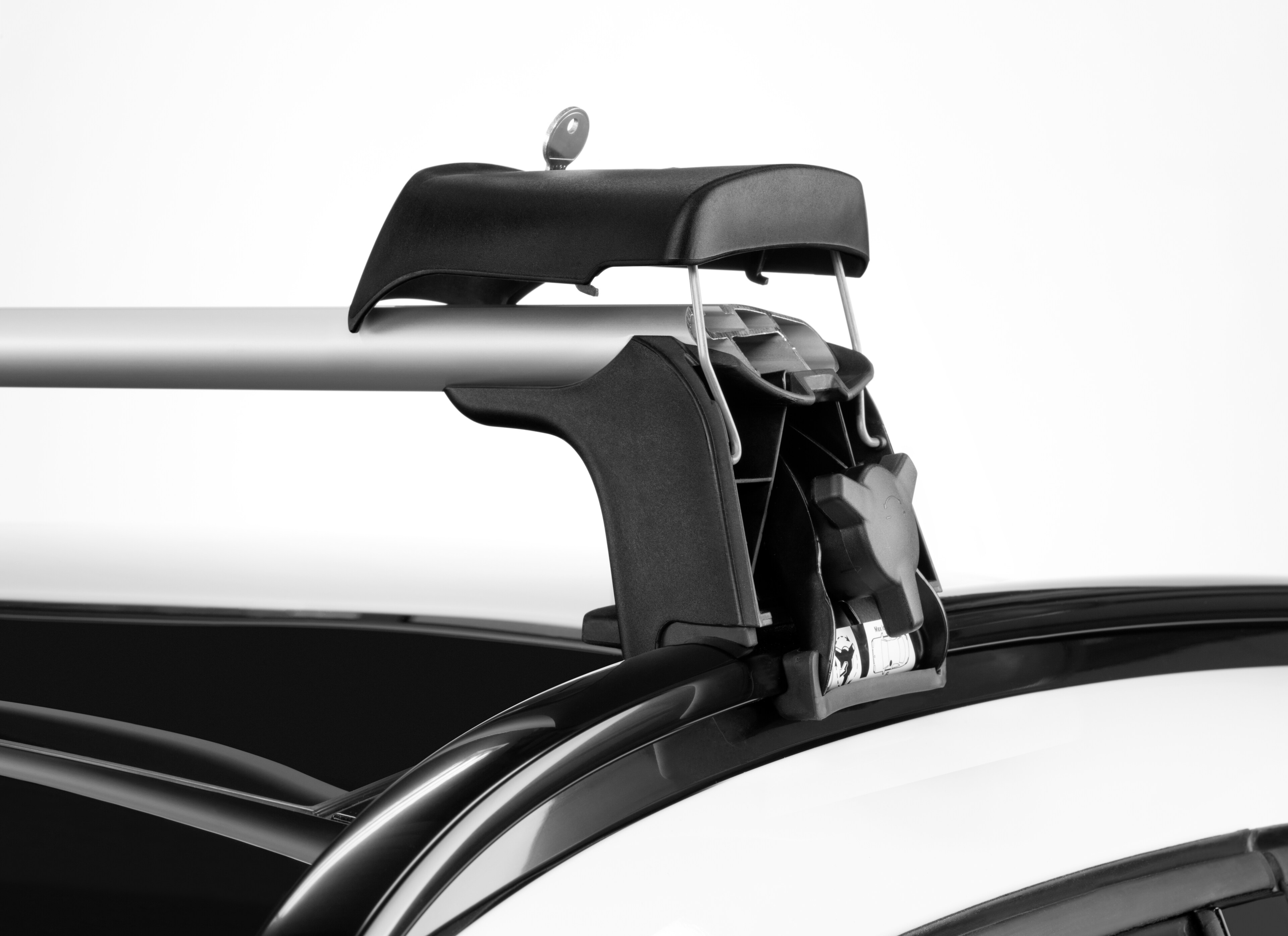 Relingträger, 2-teilig - Aluminium, schwarz-silber Relingträger, 2-teilig - Aluminium, schwarz-silber