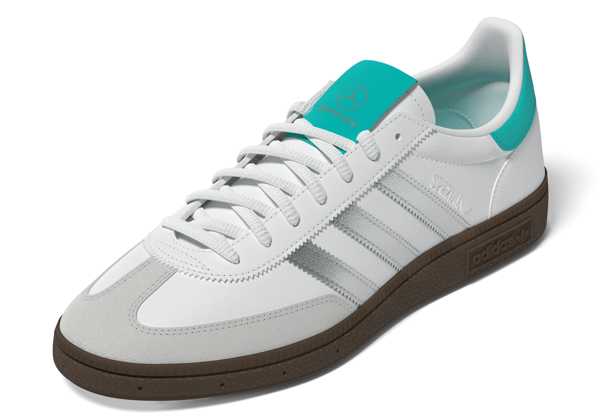 Sneakers, Handball Spezial, Mercedes-AMG F1 - weiß / silberfarben, 9, adidas