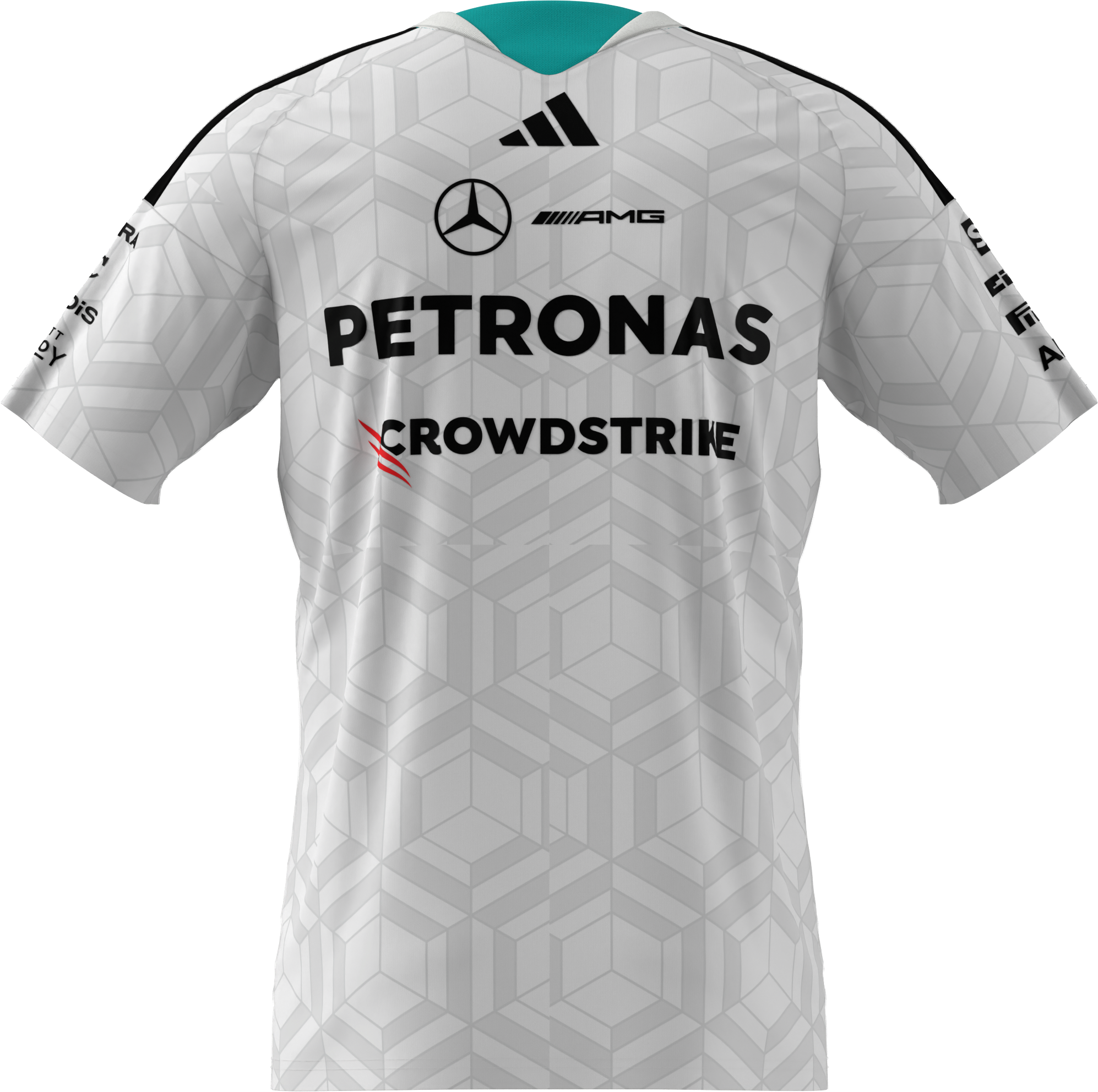 T-Shirt Herren, Fahrer, Mercedes-AMG F1 - weiß, S