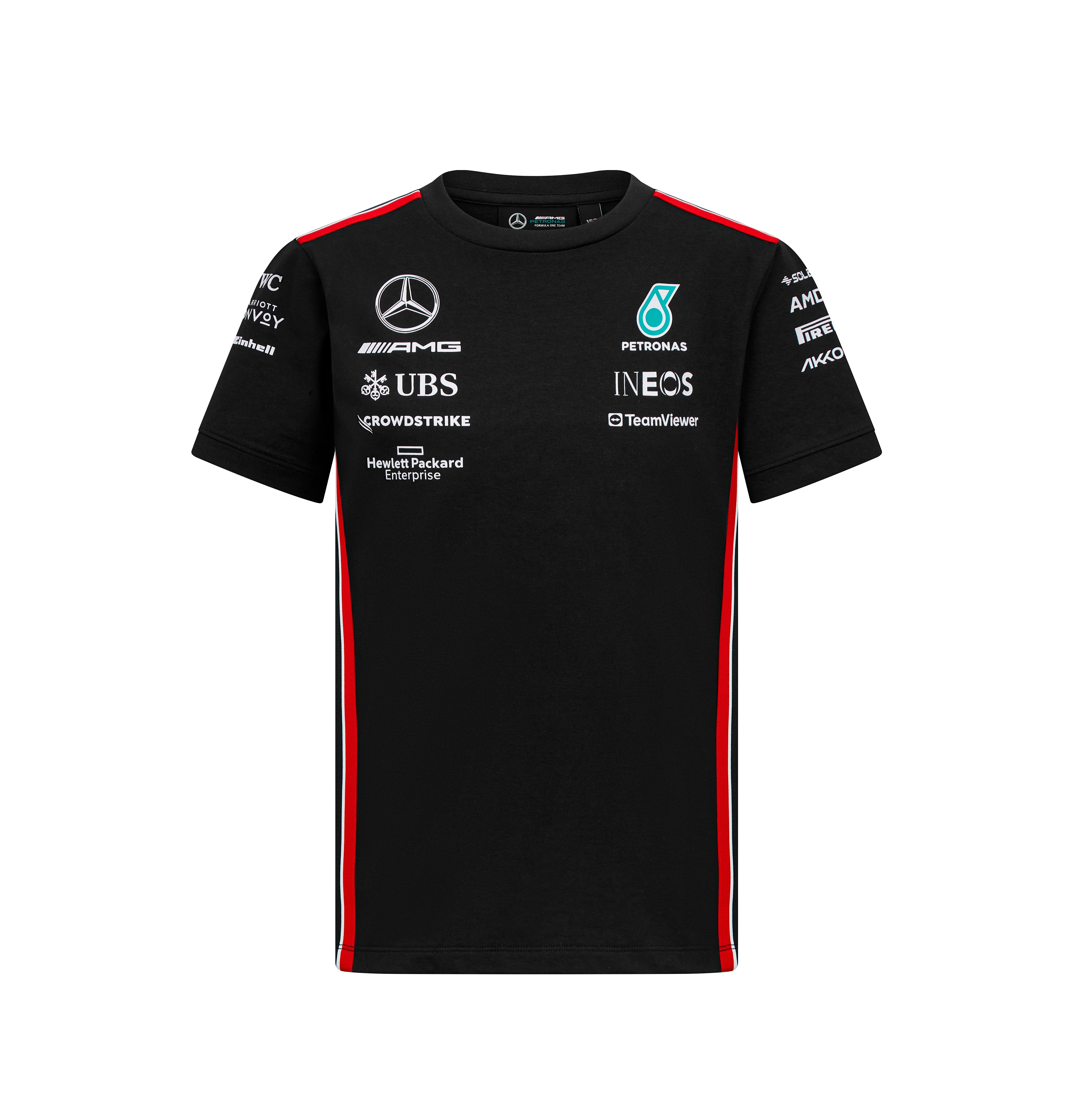 T-Shirt Kinder, Team, Mercedes-AMG F1 - schwarz, 164
