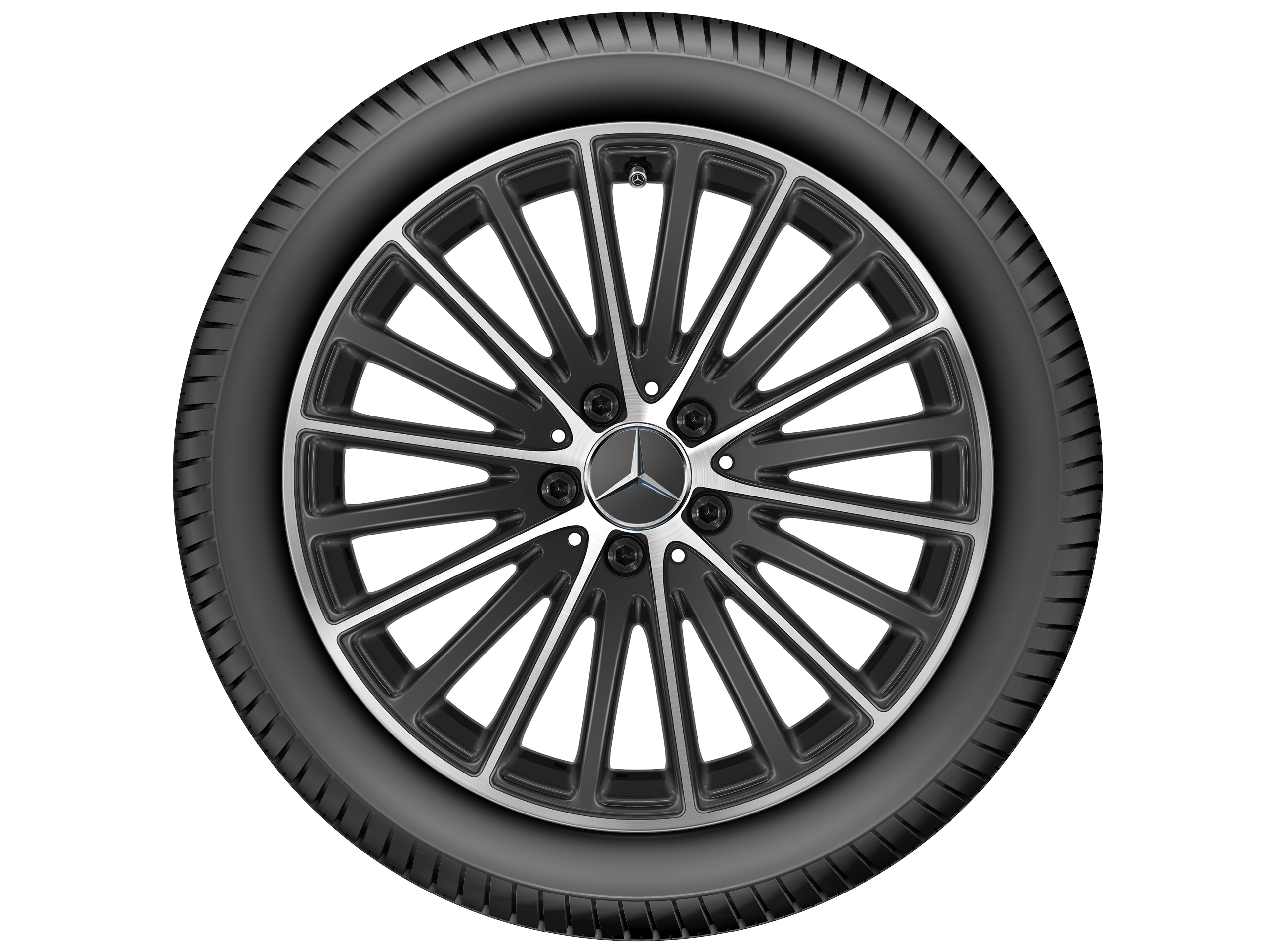 10-Speichen-Rad, mit Zusatzspeichen, 45,7 cm (18 Zoll) - 7,5 J x 18 ET 44, schwarz, glanzgedreht
