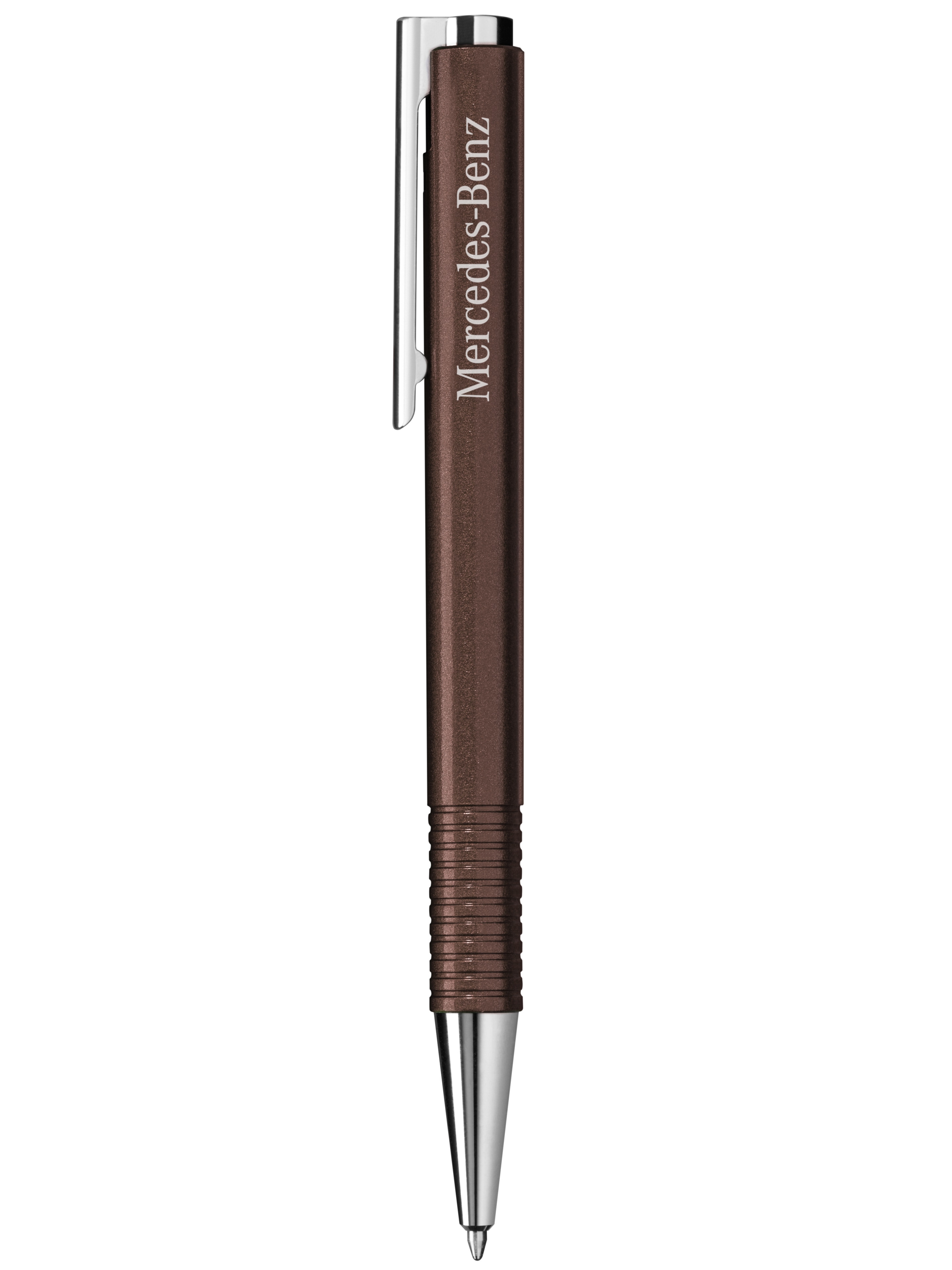Kugelschreiber, LAMY logo - orientbraun / silberfarben, Kunststoff / Edelstahl