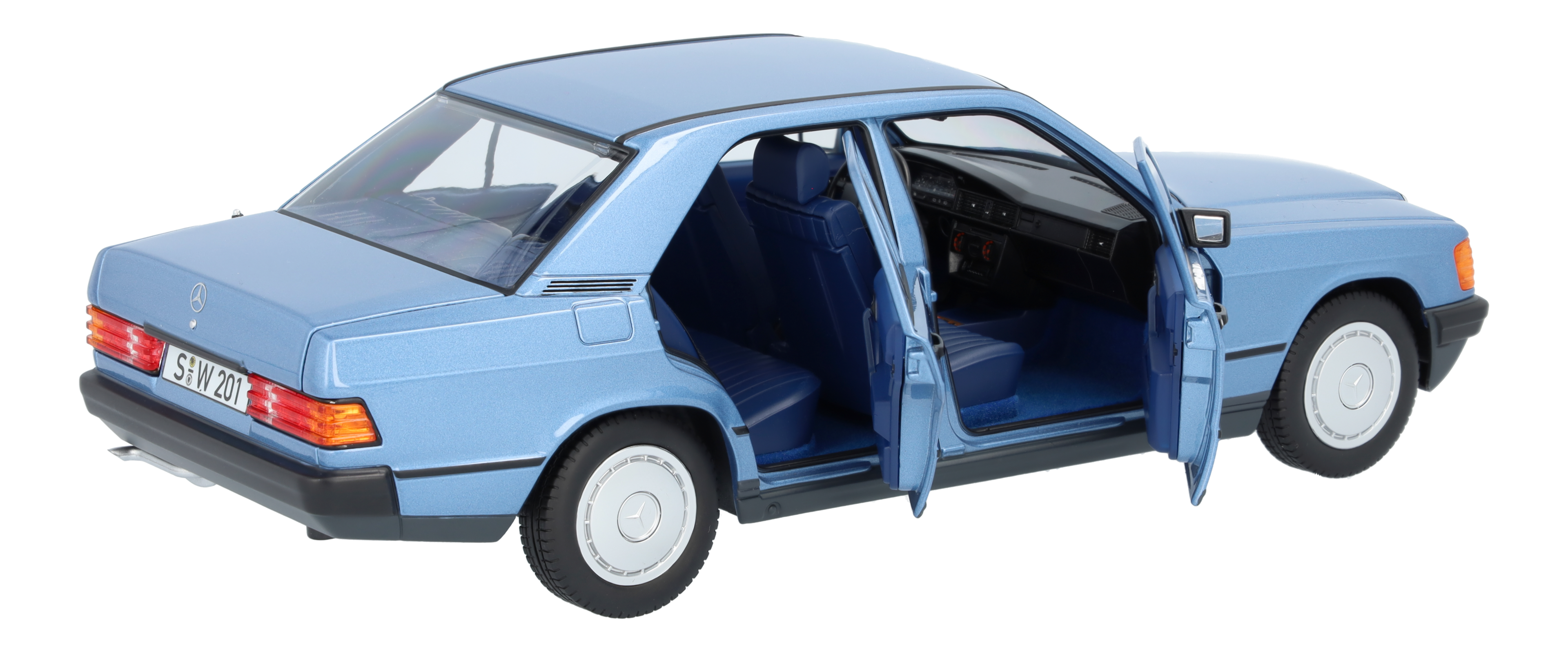 190 E W 201 (1982-1988) - horizontblau, Norev, 1:18