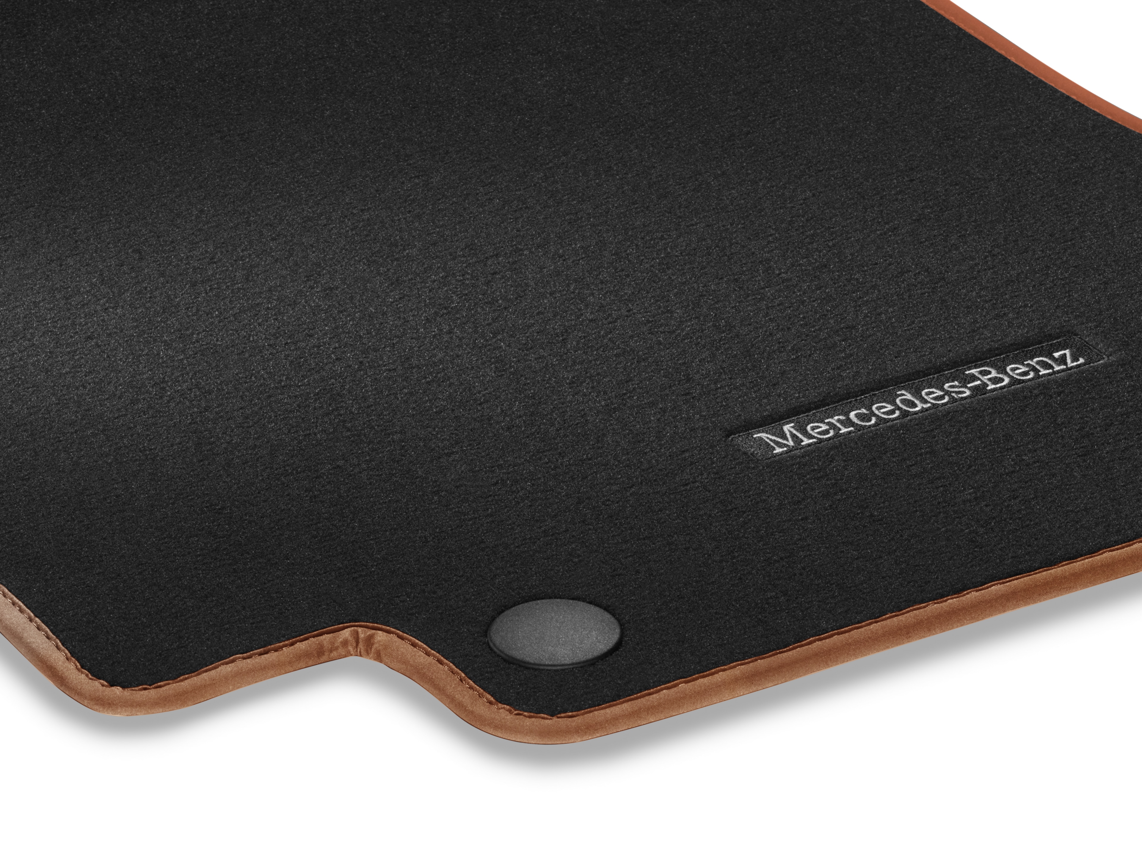 Veloursmatten CLASSIC, Satz, 4-teilig - LL, schwarz, Einfassung beechbrown