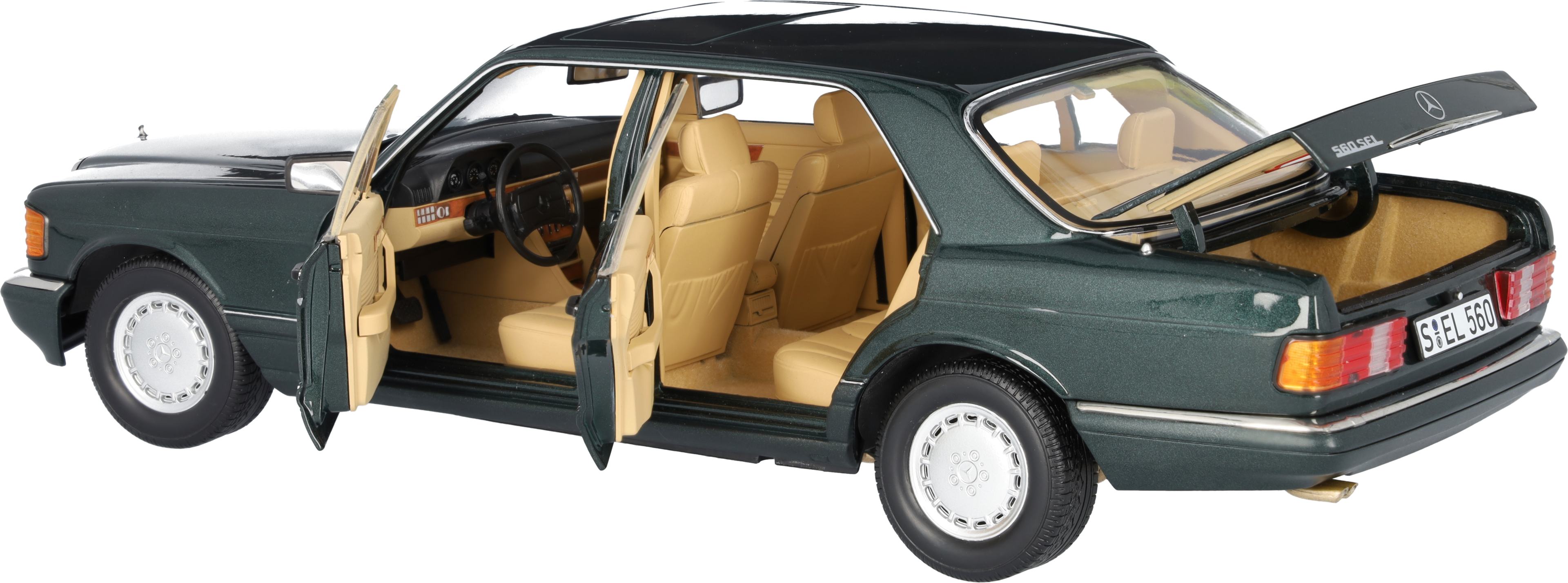 560 SEL V 126 (1985-1991) - malachitgrün, Norev, 1:18 560 SEL V 126 (1985-1991) - malachitgrün, Norev, 1:18