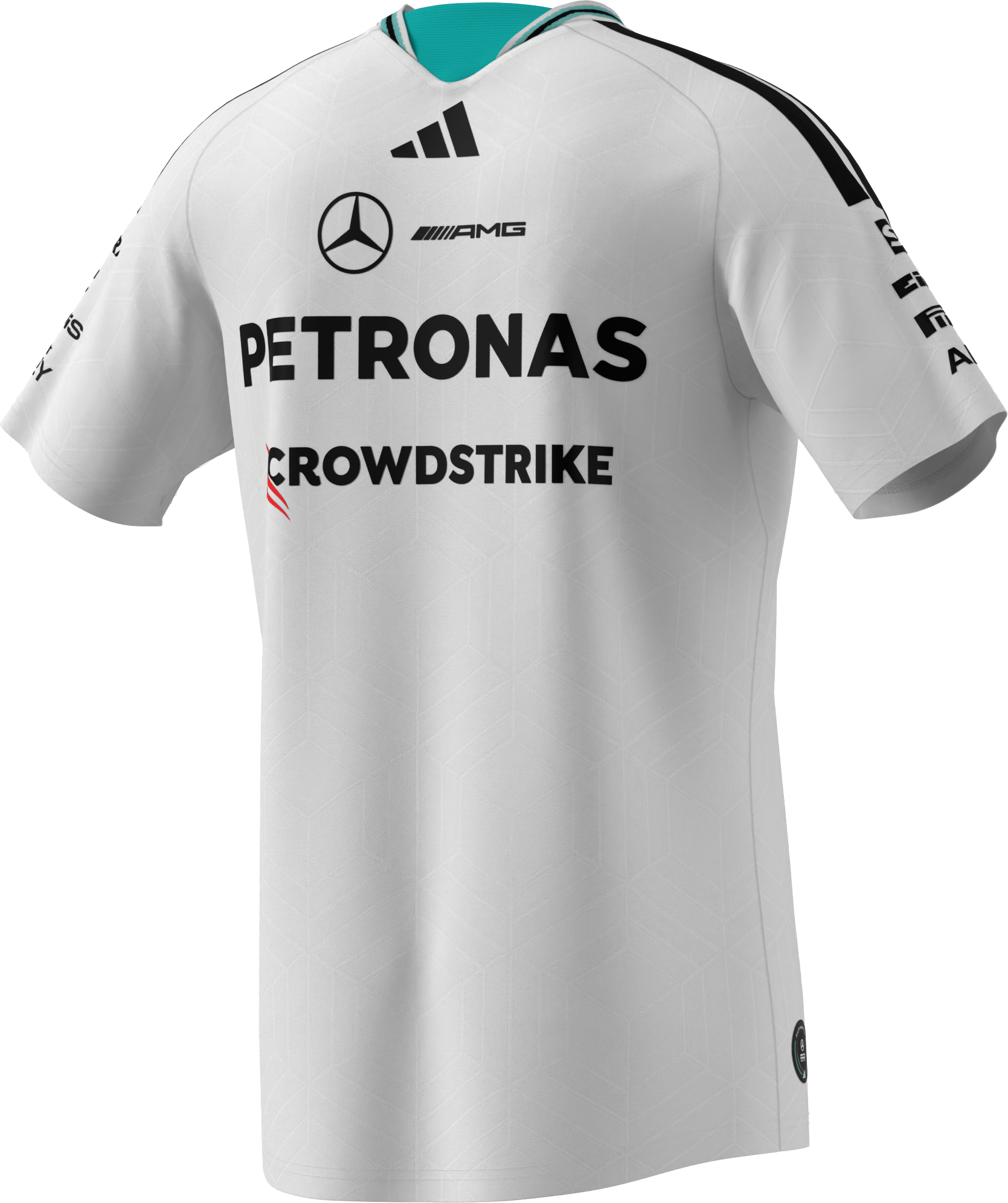 T-Shirt Herren, Fahrer Authentic, Mercedes-AMG F1 - weiß, XL