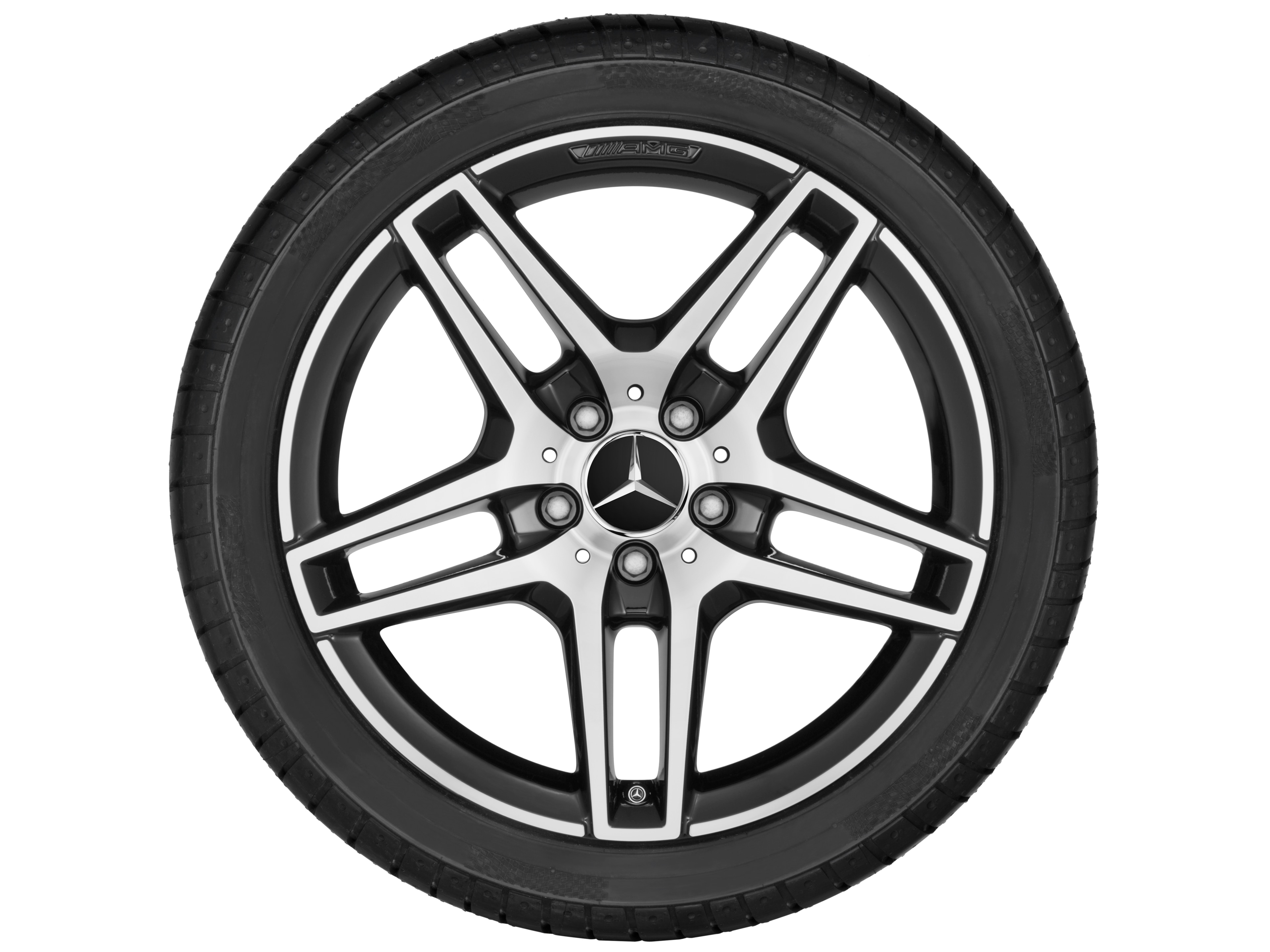 AMG 5-Doppelspeichen-Rad, 45,7 cm (18 Zoll) - 8,5 J x 18 ET 48, schwarz, glanzgedreht