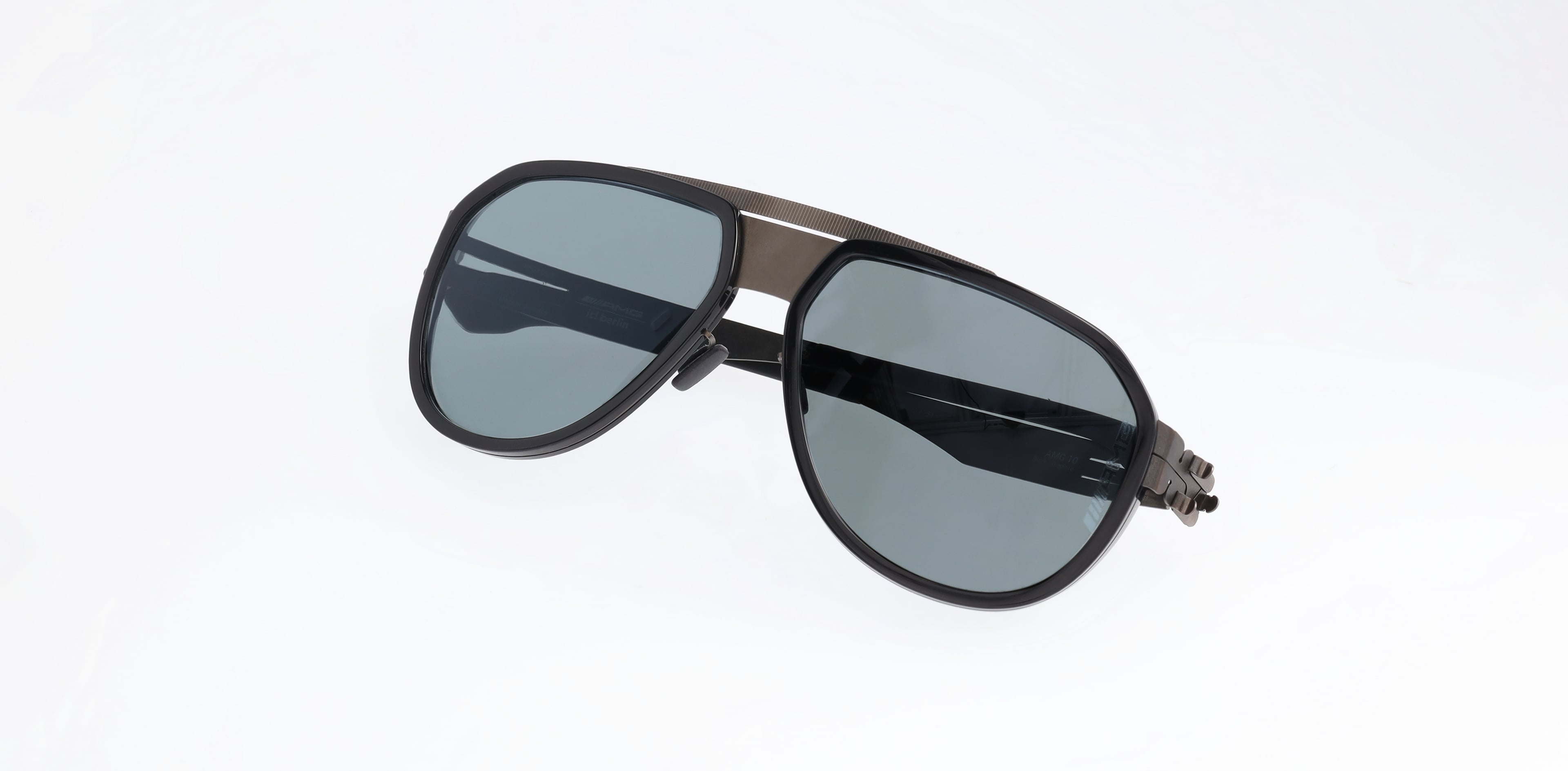AMG Sonnenbrille, Herren, Business - graphite black, Edelstahl / Acetat, PVD beschichtet, ic! berlin AMG Sonnenbrille, Herren, Business - graphite black, Edelstahl / Acetat, PVD beschichtet, ic! berlin