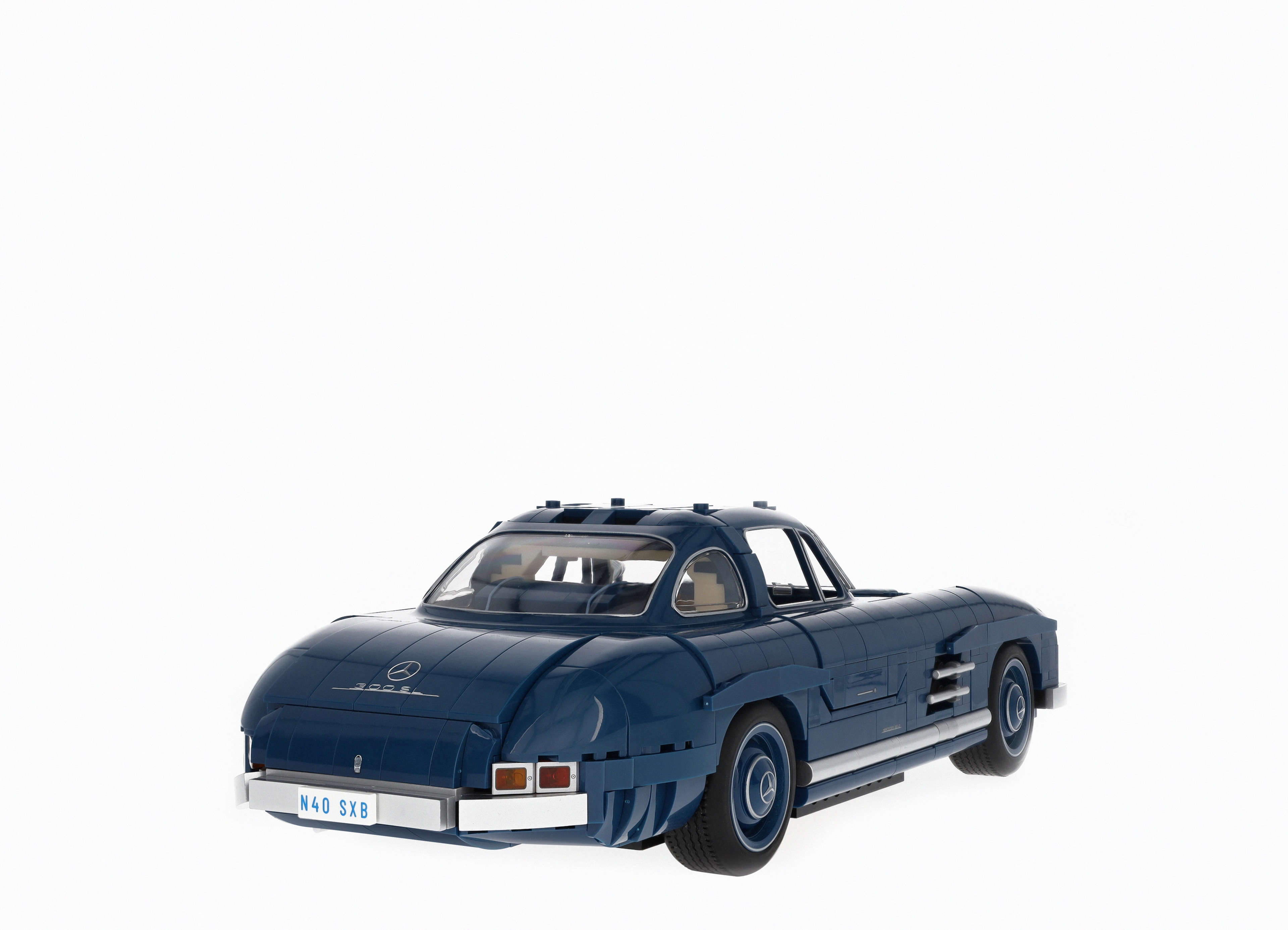 300 SL W 198 (1954-1957), Klemmbaustein Modell - blau, Mattel, 1:12