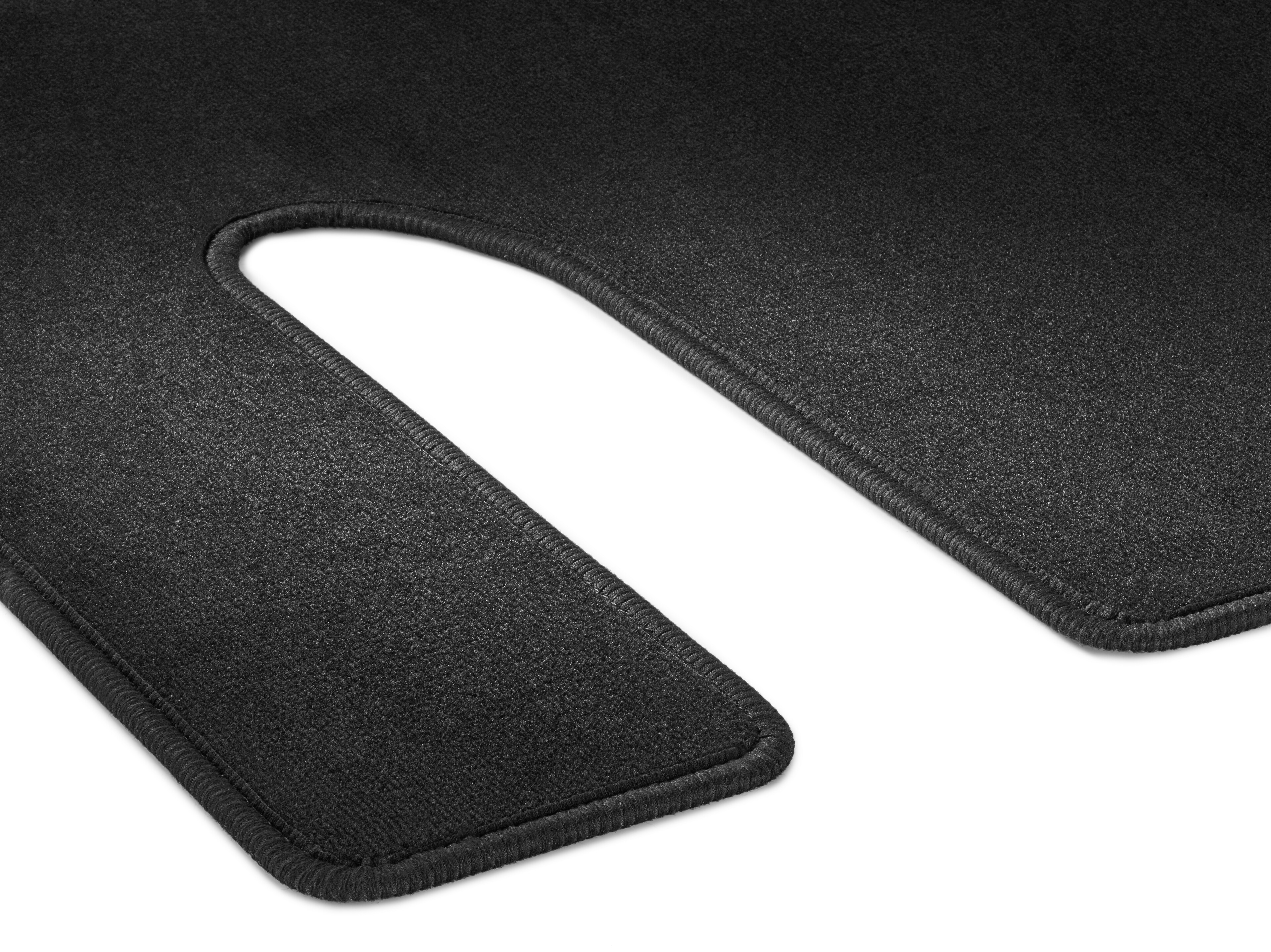 Veloursmatten, Fahrgastraum, mit Einfachschiene, 1 Schiebetür, 2-teilig, U3R/UR3 - LL/RL, schwarz