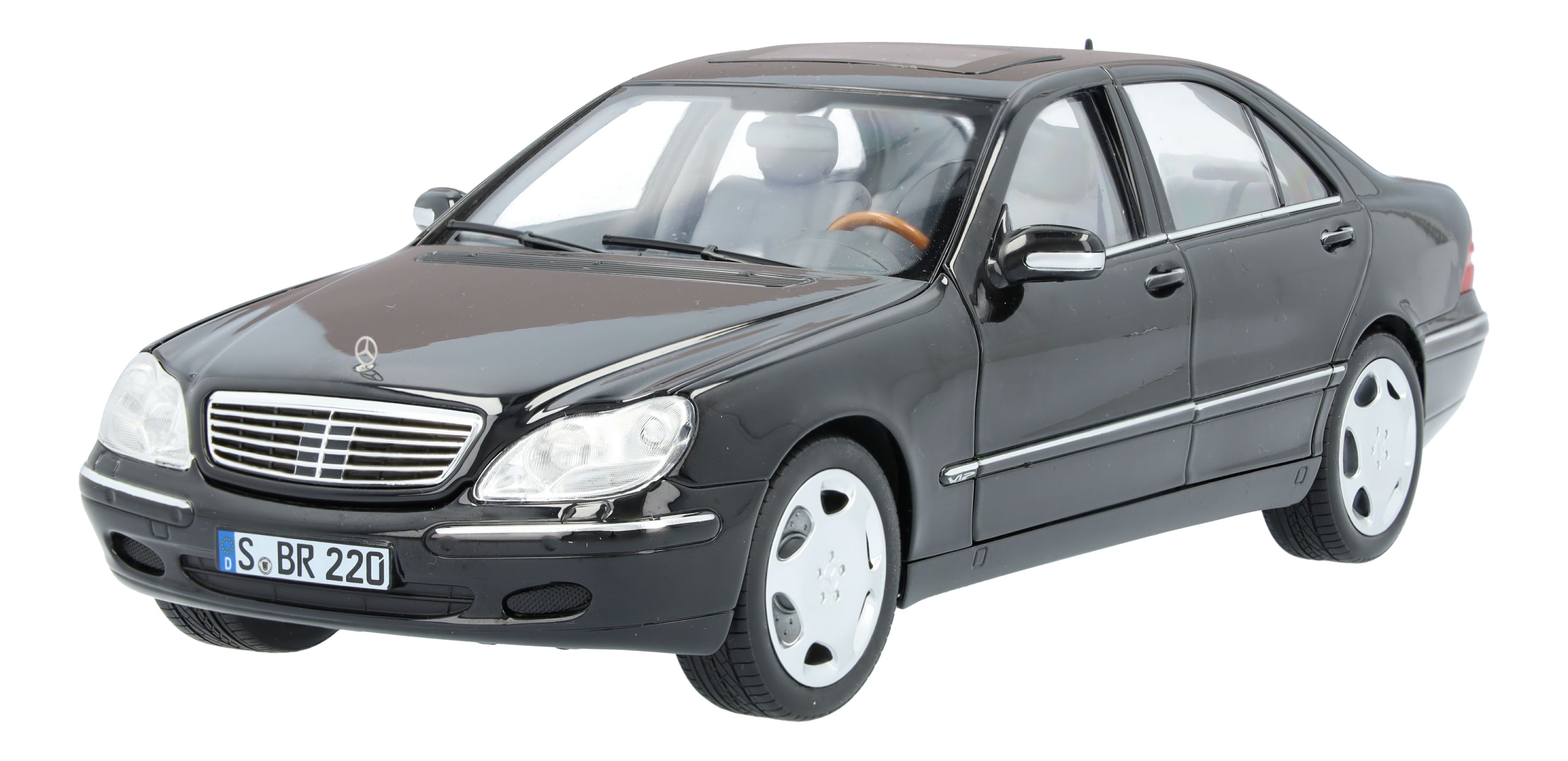 S 600 Limousine Langversion V220 (2000-2005) - obsidianschwarz, Norev, 1:18 S 600 Limousine Langversion V220 (2000-2005) - obsidianschwarz, Norev, 1:18
