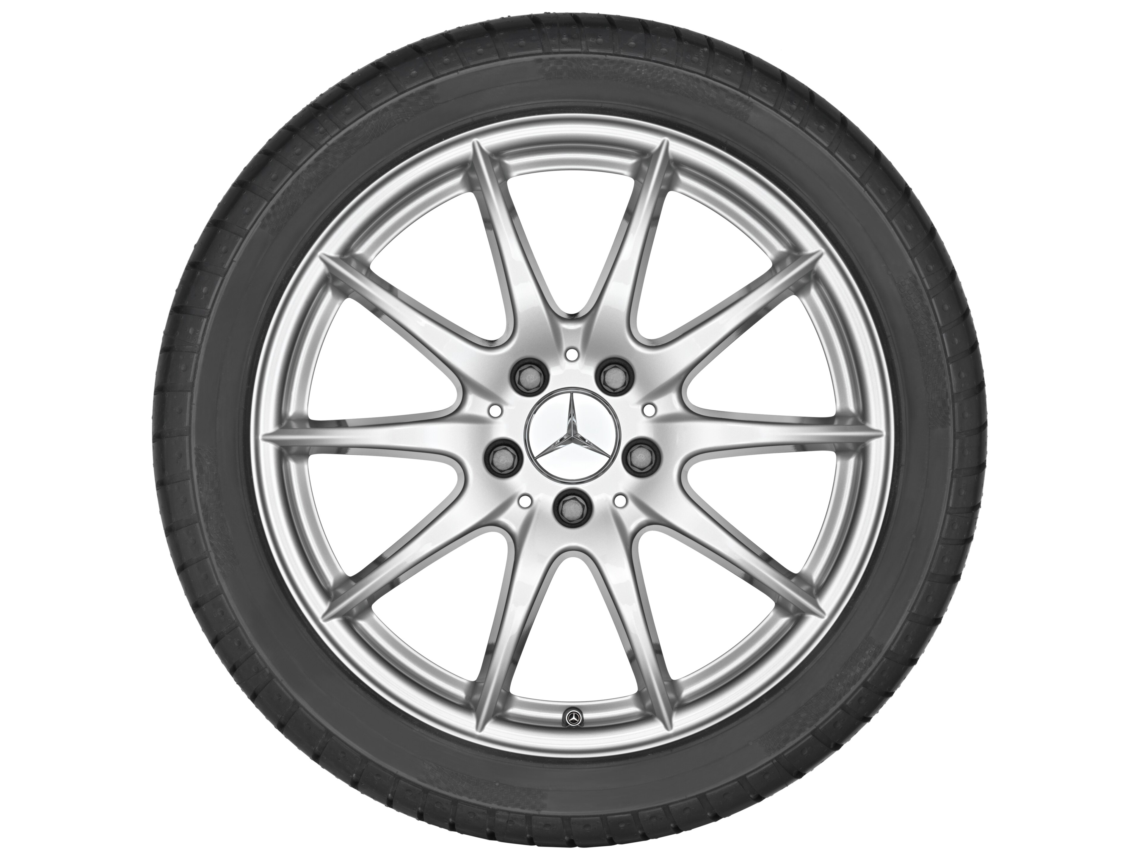 10-Speichen-Rad, 45,7 cm (18 Zoll) - 8 J x 18 ET 56,5, titansilber, lackiert