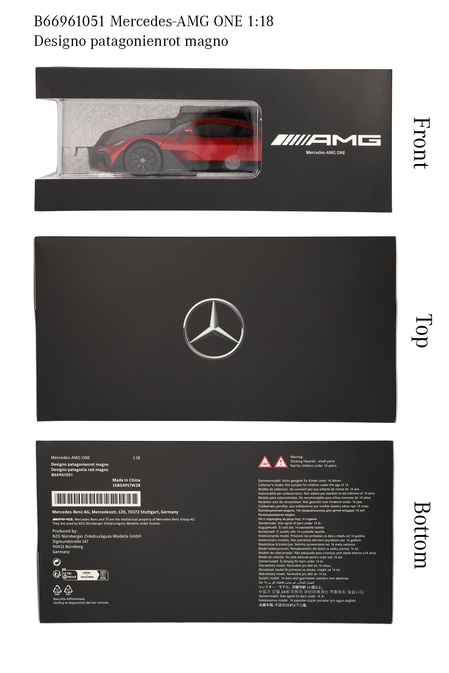 Mercedes-AMG ONE, C298 - designo patagonienrot magno, NZG, 1:18